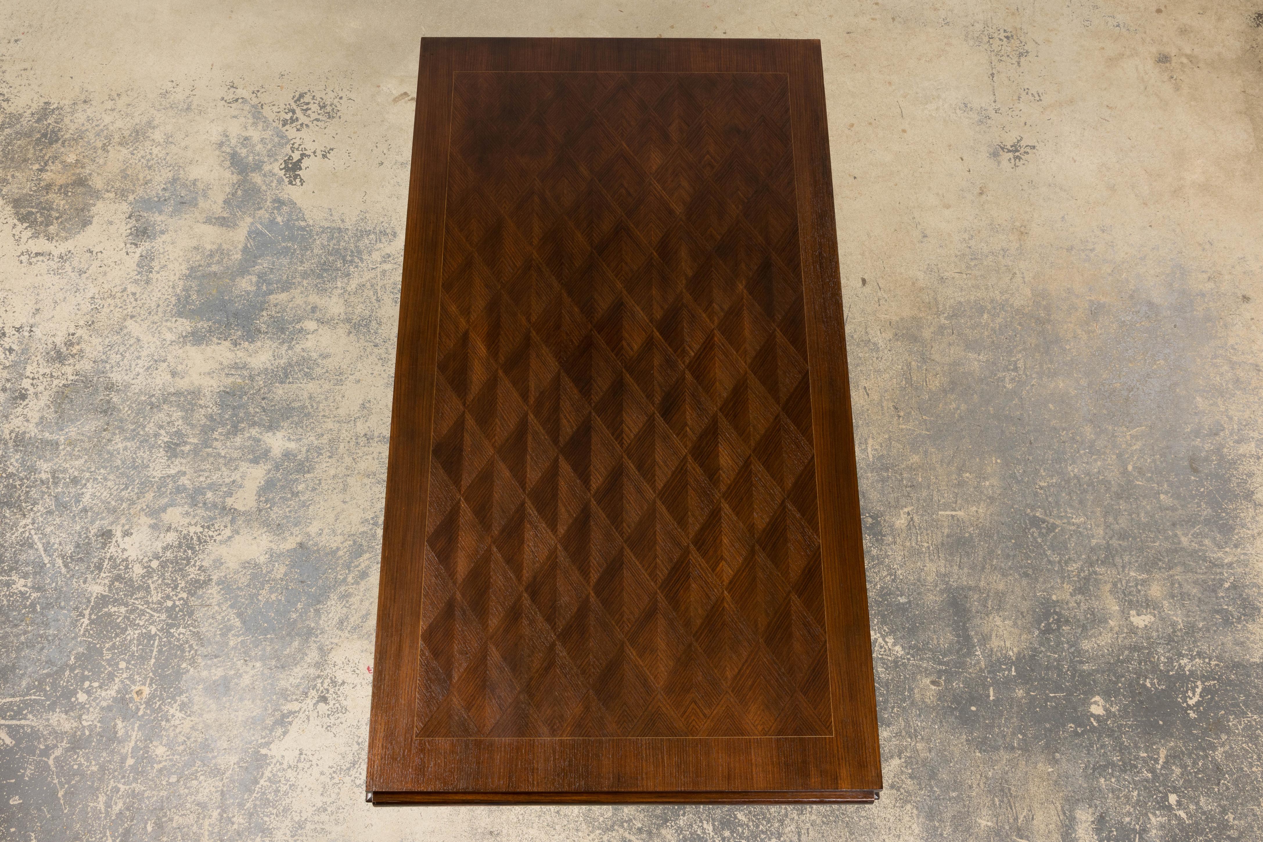 1930s French Parisian Art Deco Rosewood Dining Table For Sale 6