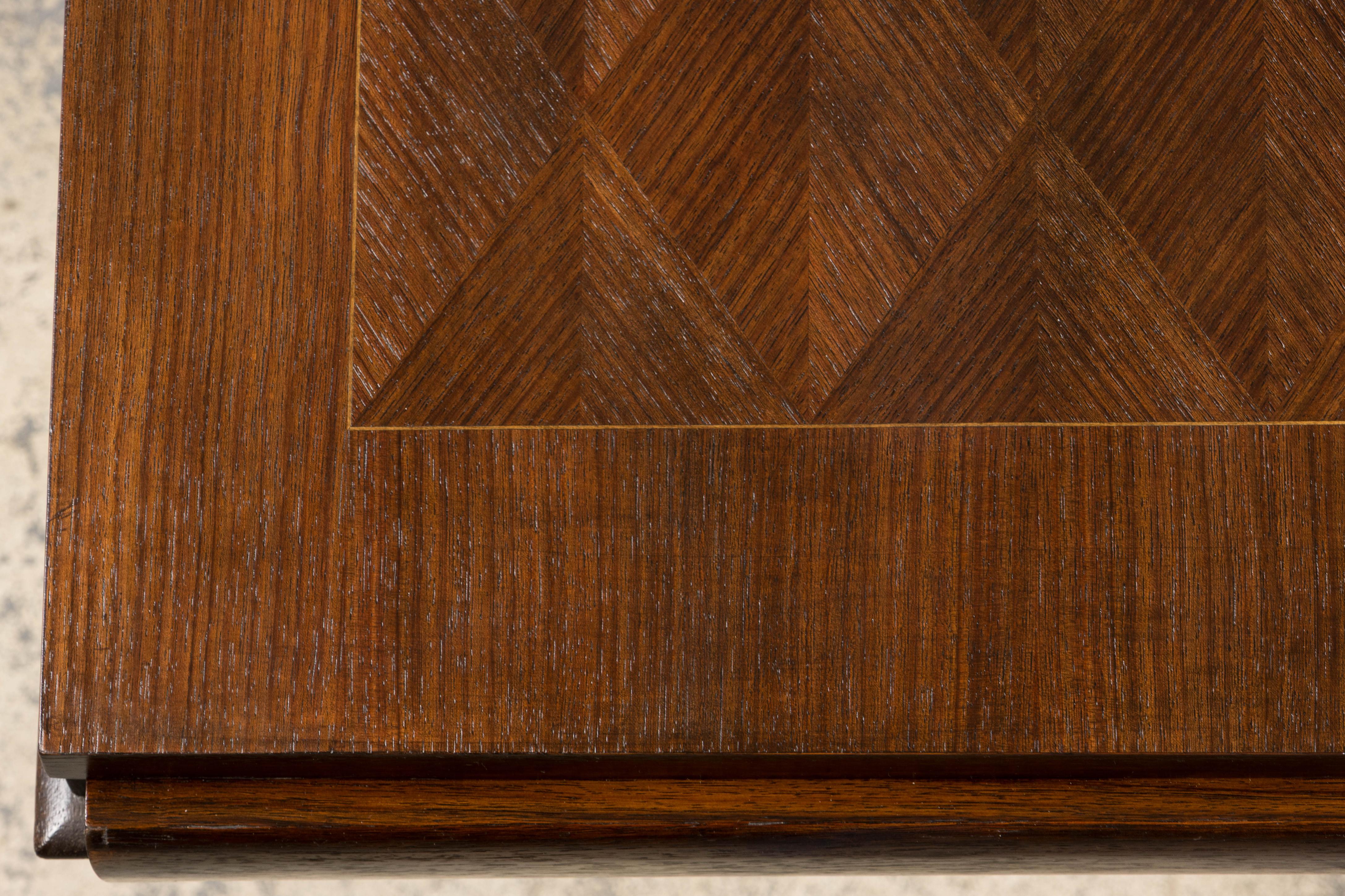 1930s French Parisian Art Deco Rosewood Dining Table For Sale 7