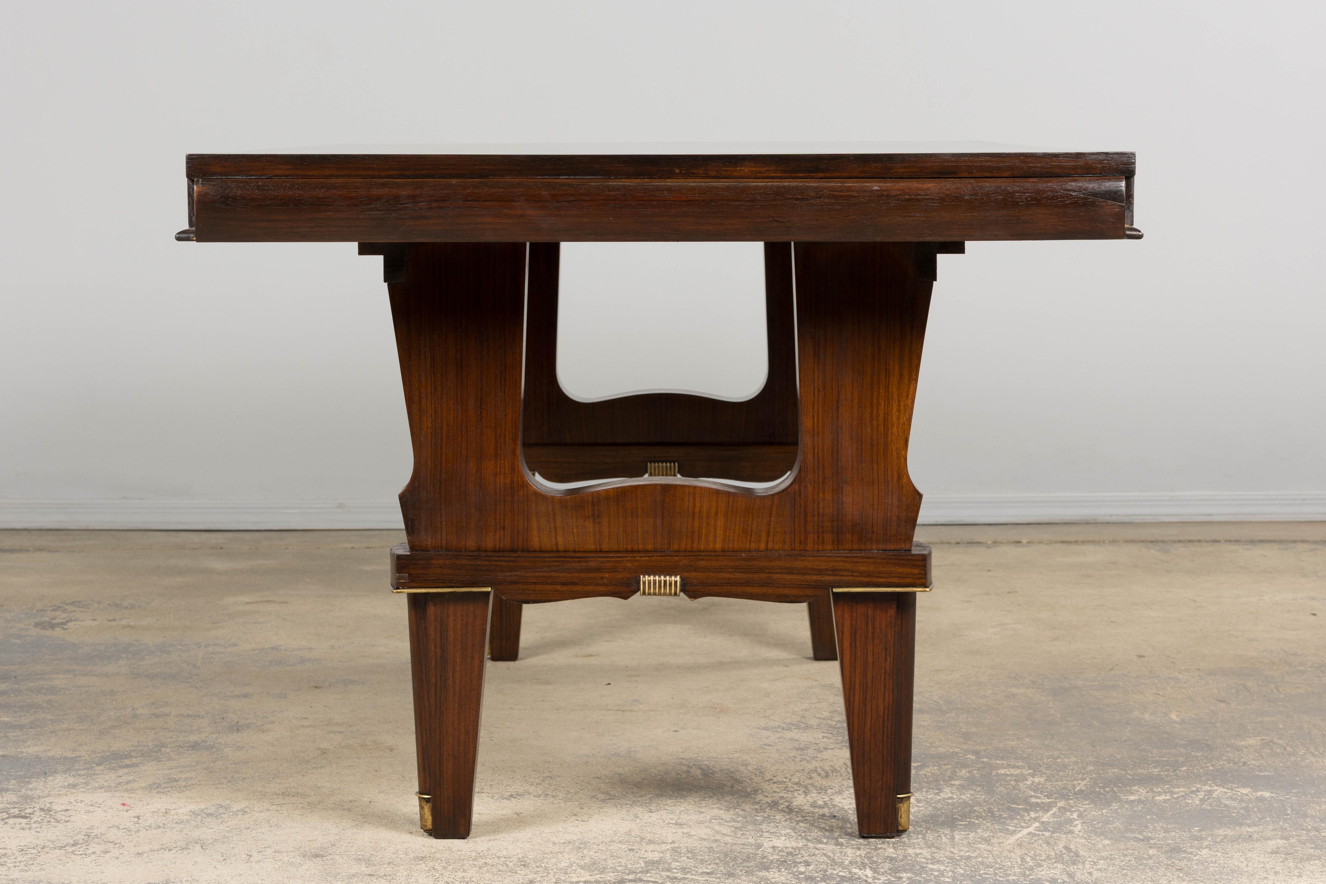 1930s French Parisian Art Deco Rosewood Dining Table For Sale 8