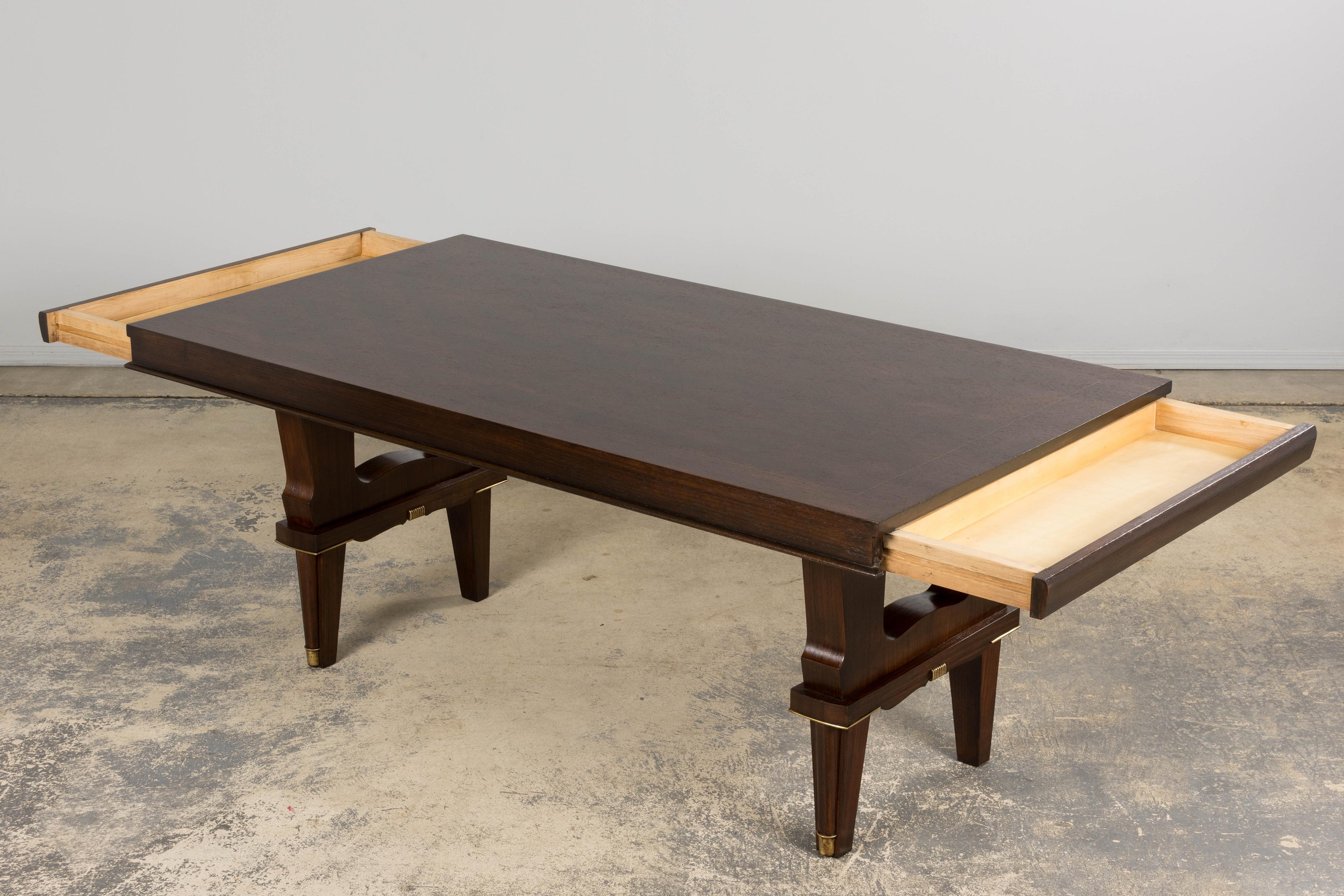 1930s French Parisian Art Deco Rosewood Dining Table For Sale 10