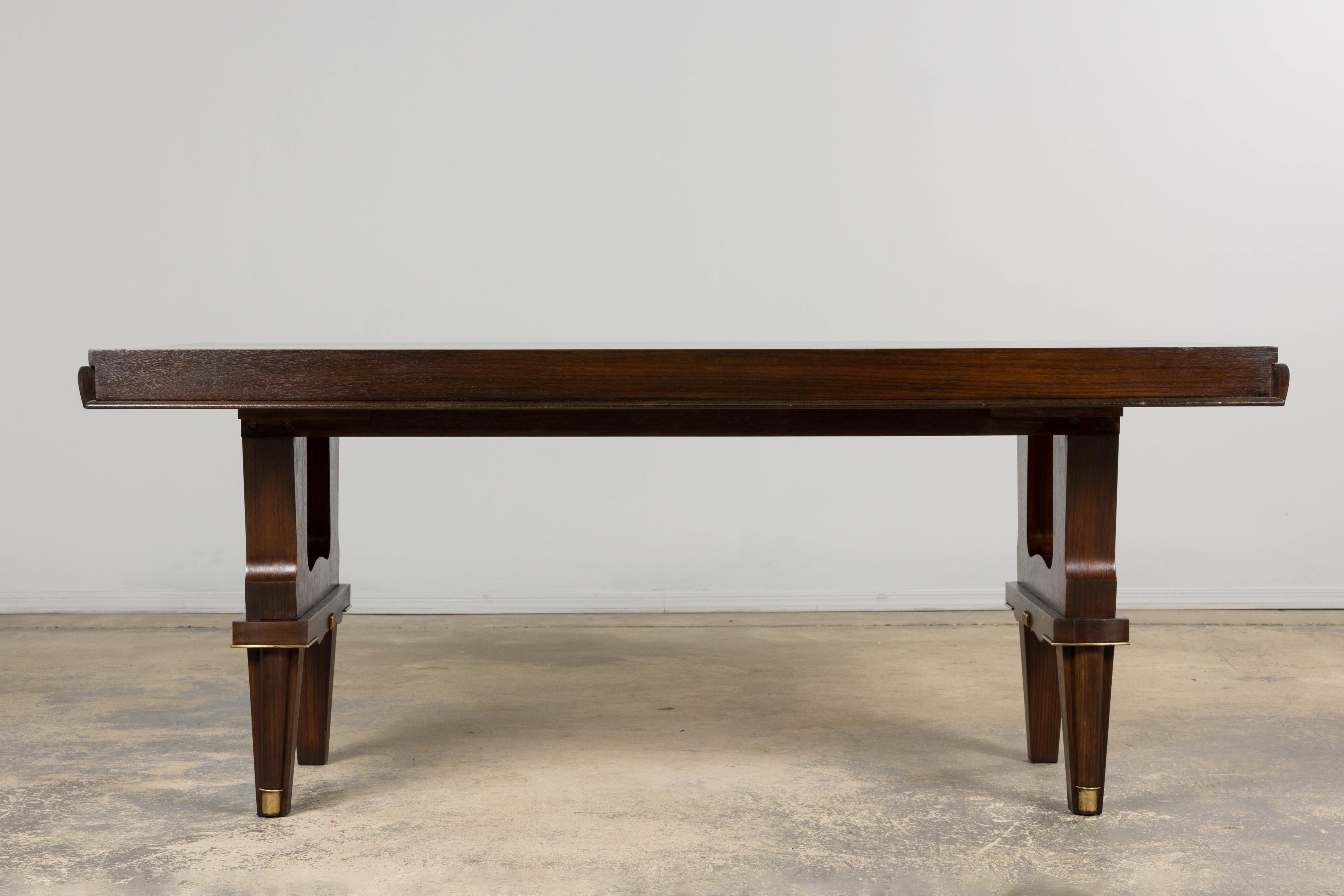 1930s French Parisian Art Deco Rosewood Dining Table For Sale 14