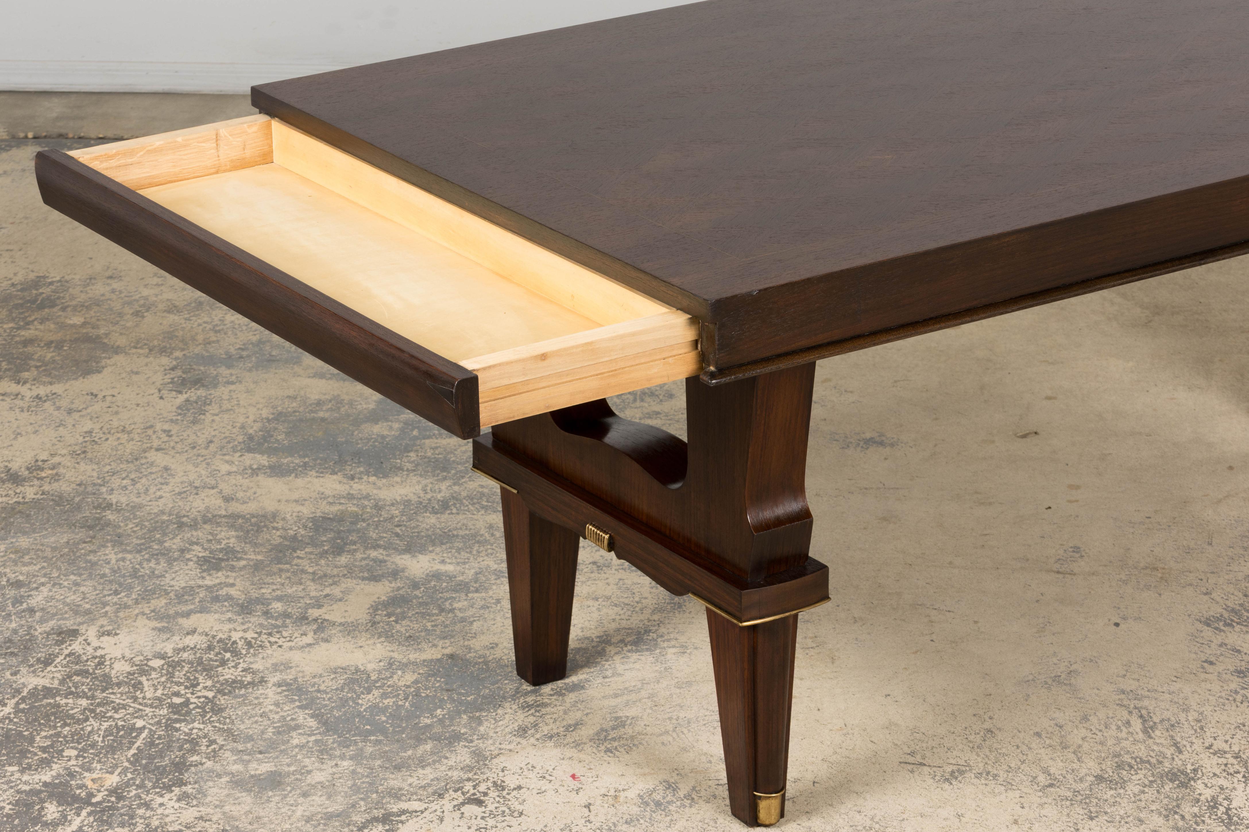 1930s French Parisian Art Deco Rosewood Dining Table For Sale 1