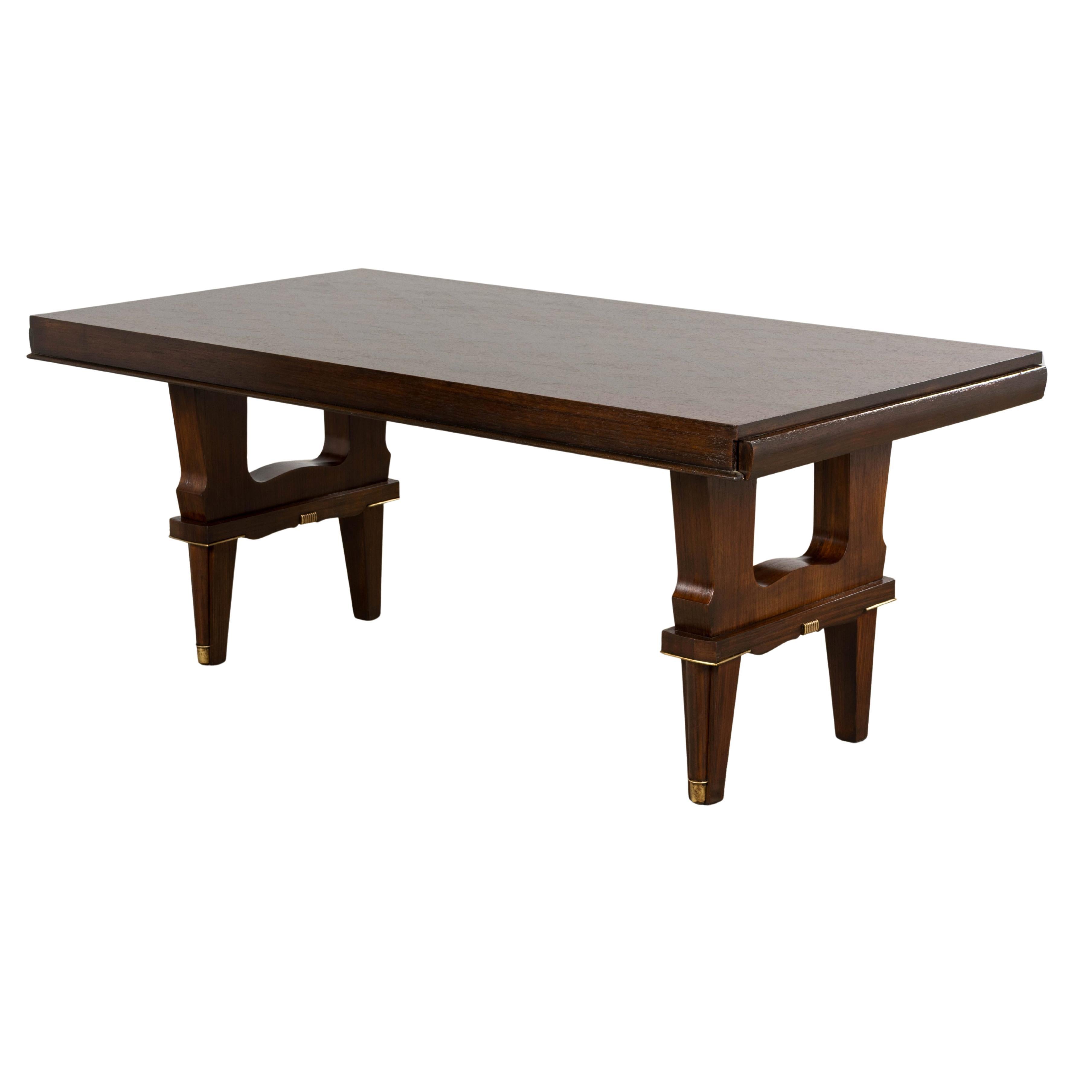 1930s French Parisian Art Deco Rosewood Dining Table
