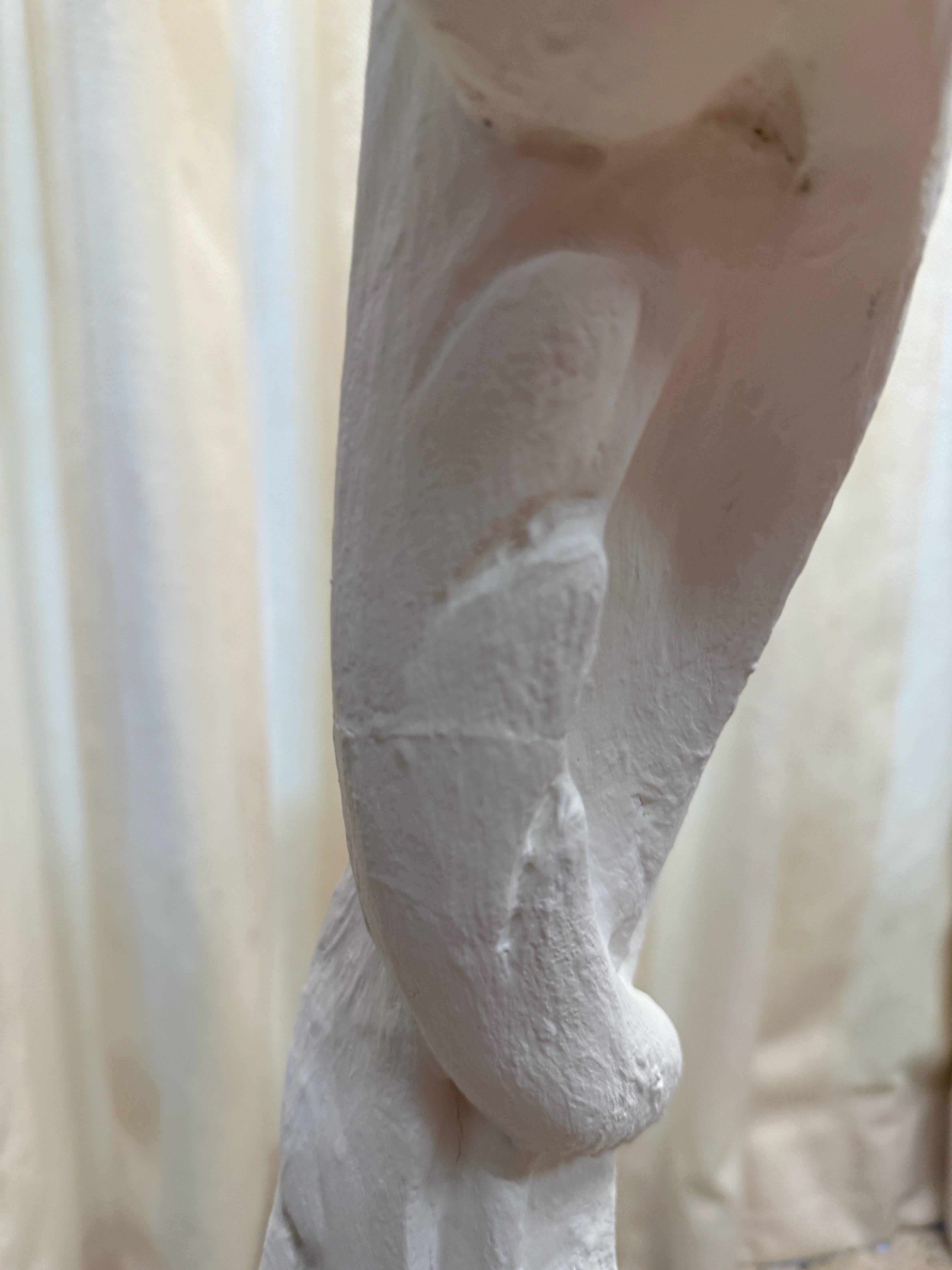 1930's French Plaster 5-Light Candelabra Torchieres, PAIR 4