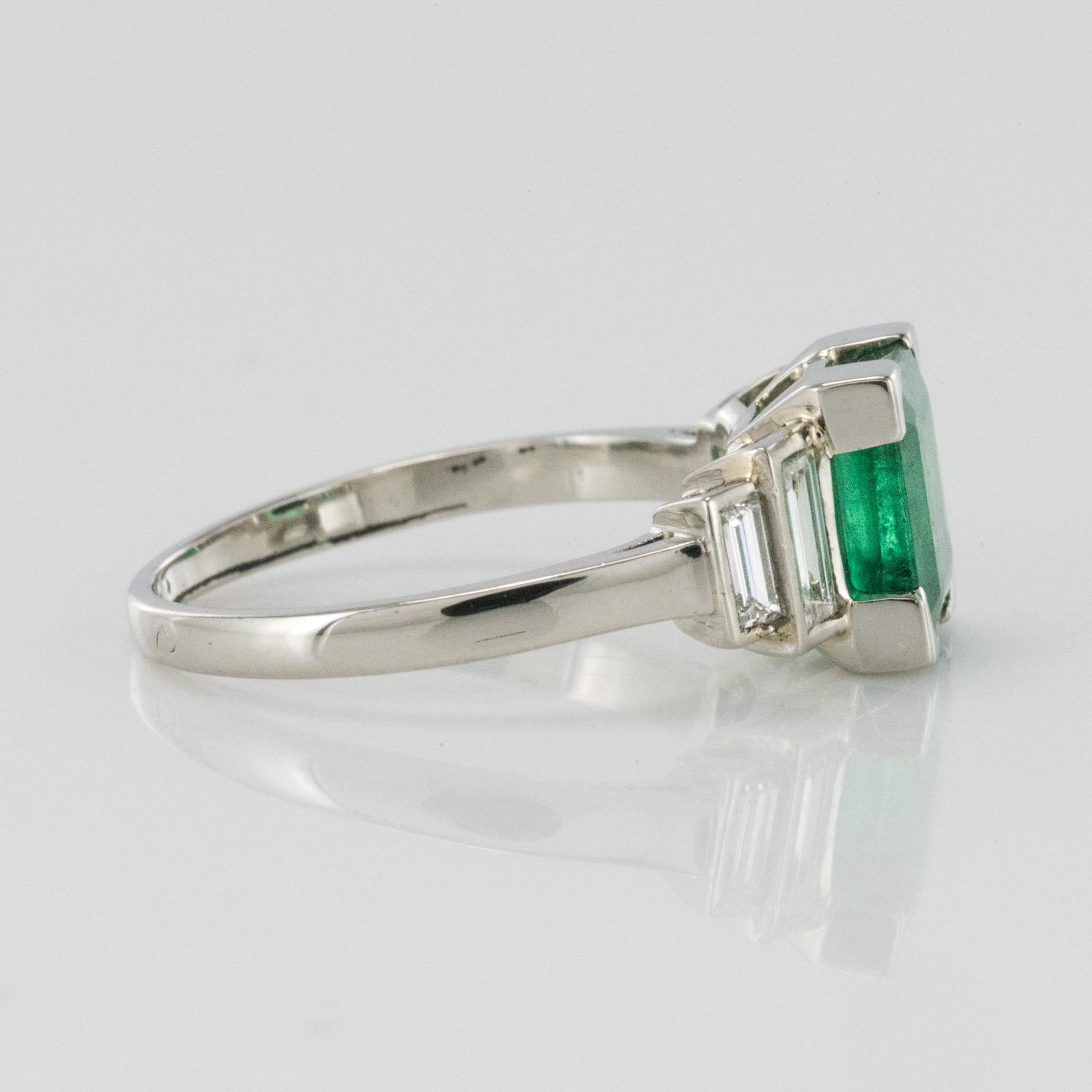 art deco rings emerald