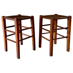 1930's French Provincial Country Bistro Stool set of 2