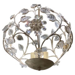 Vintage 1930’s French Silver Light Fixture