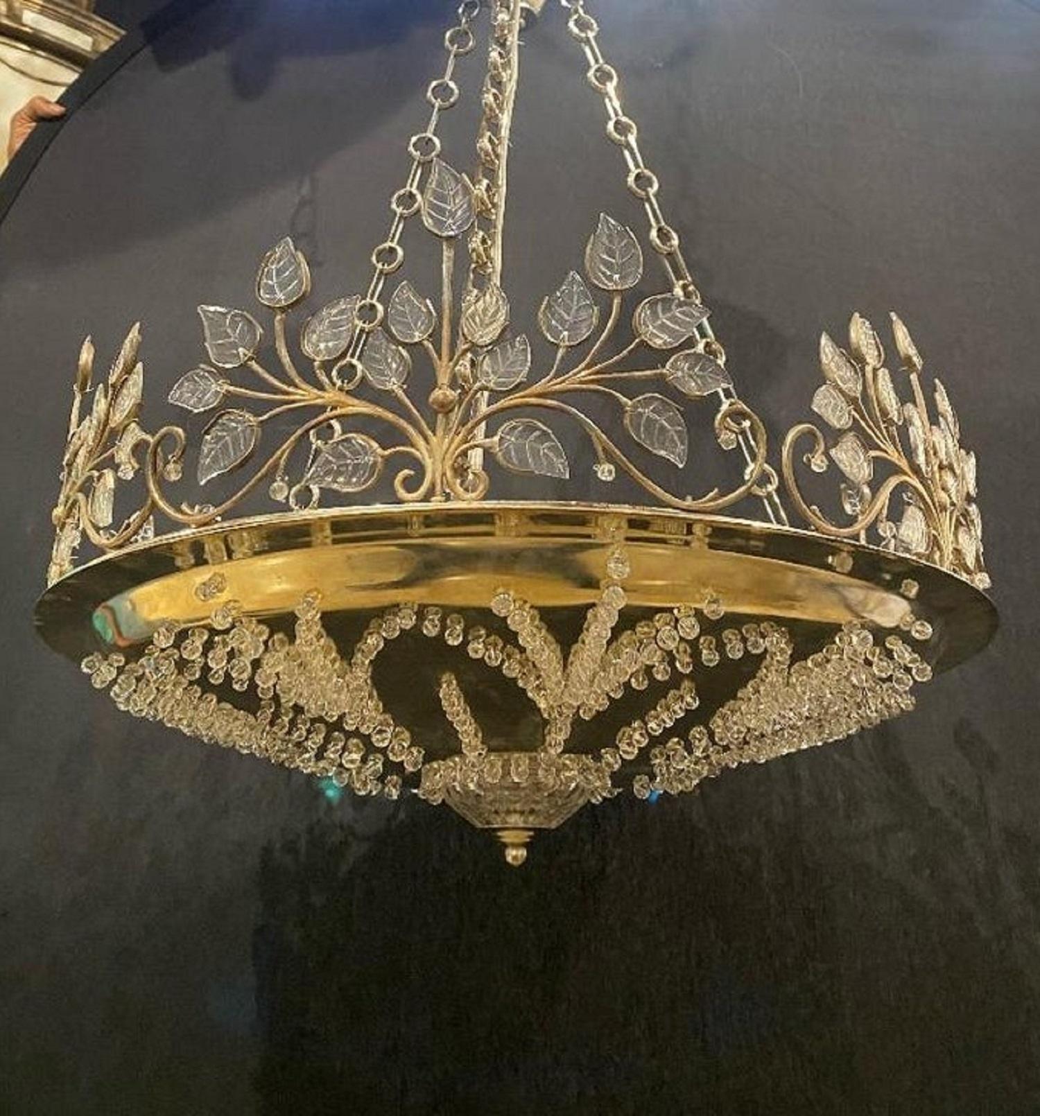 1930's French Silver Plated Light Fixture  For Sale 1