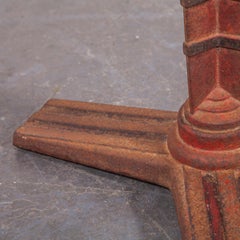 1930s French Small Cast Iron Round Bistro, Occasional Table