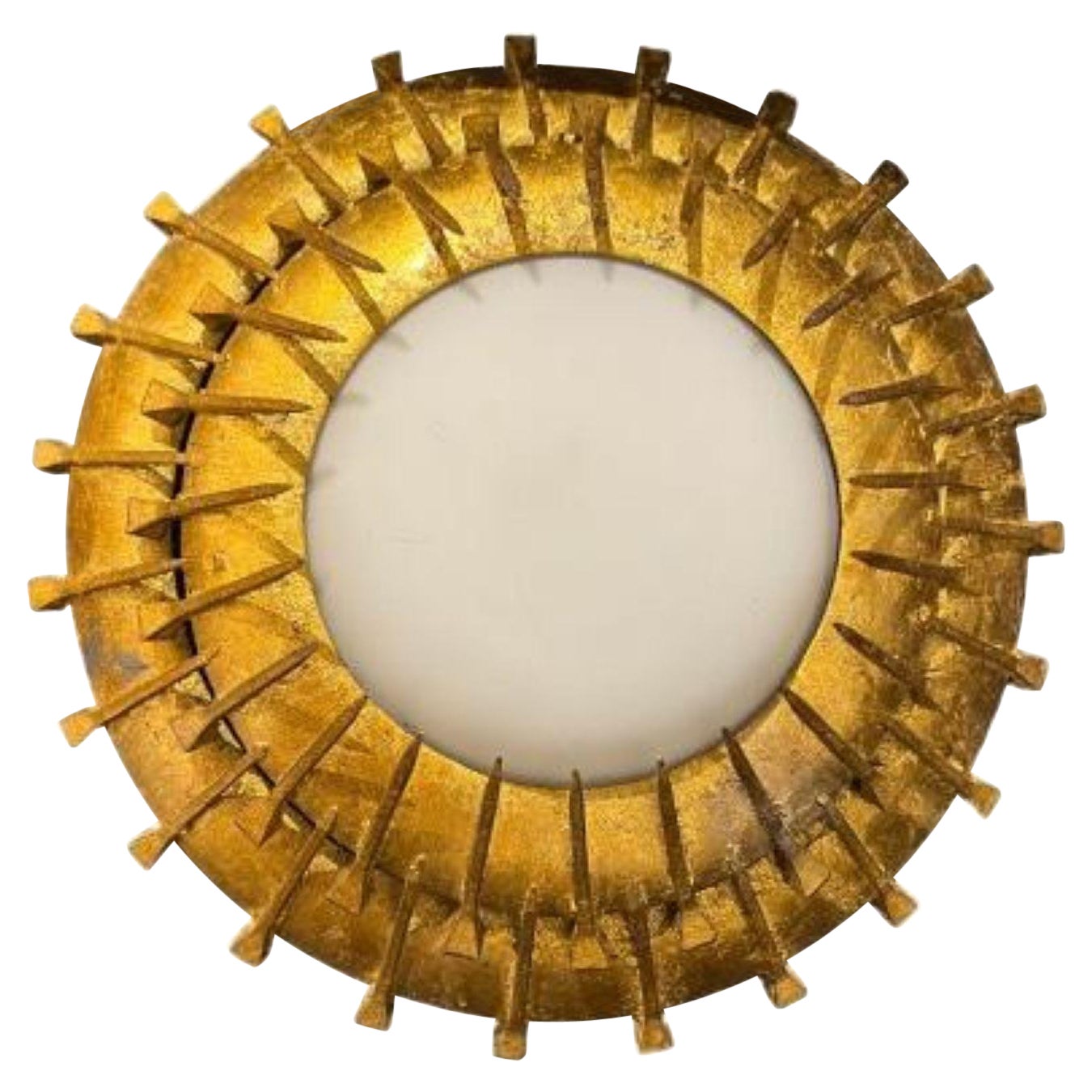 Pequeño empotrable francés de 1930 con cristal opalino en venta