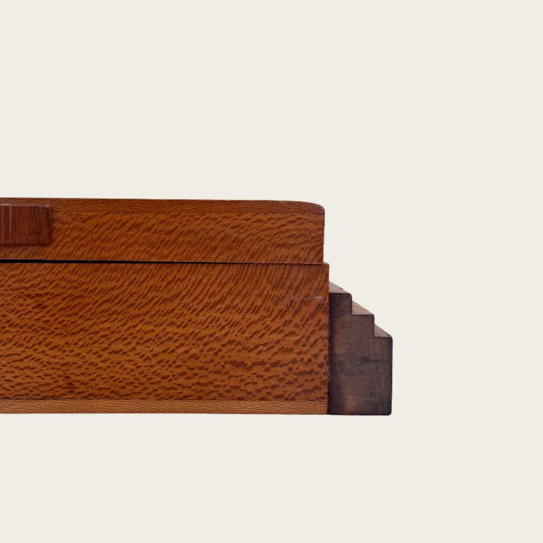 1930s French Solid Birdseye Maple Art Deco Box For Sale 1