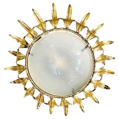 1930’s French Sunburst Flush Mount