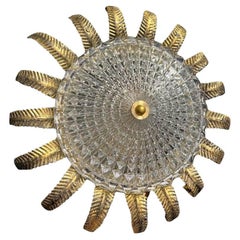 Monture affleurante en forme de soleil français des années 1930