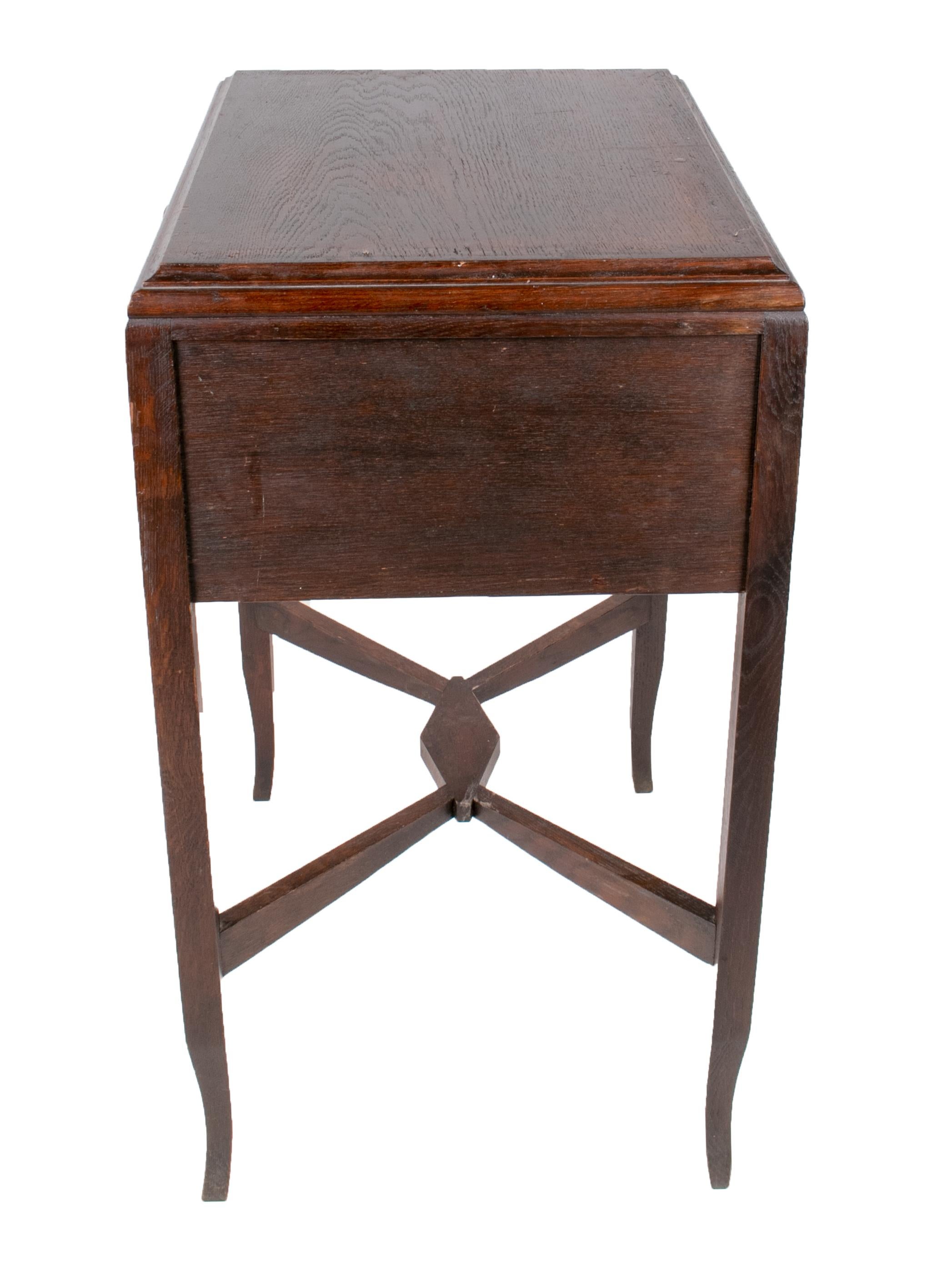 20th Century 1930s French Two-Drawer Auxiliary Table
