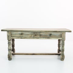1930s French Two-Drawer Farm Table
