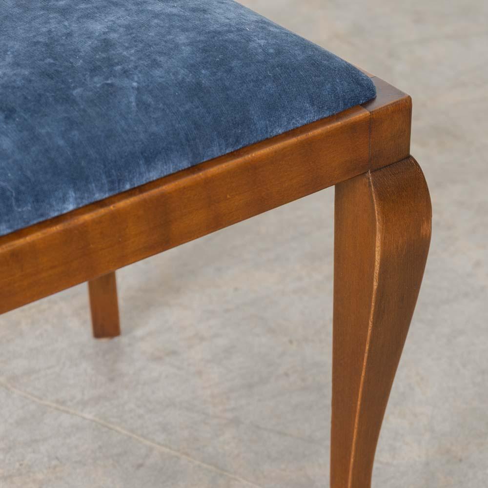 Sedie da pranzo francesi con schienale ondulato in noce del 1930 in vendita 14