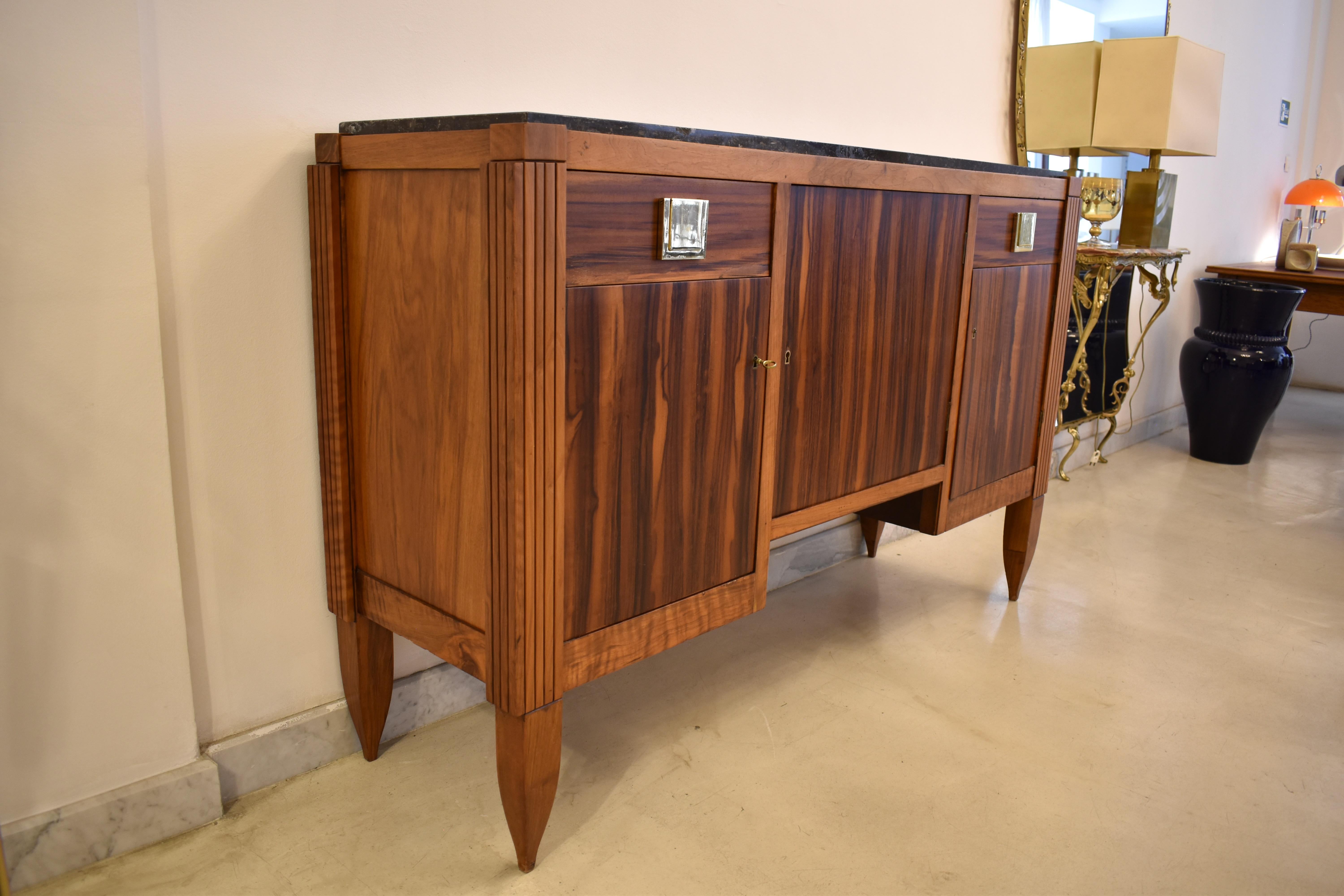 Buffet francese in legno degli anni '30 di André Sornay In condizioni buone in vendita a Paris, FR