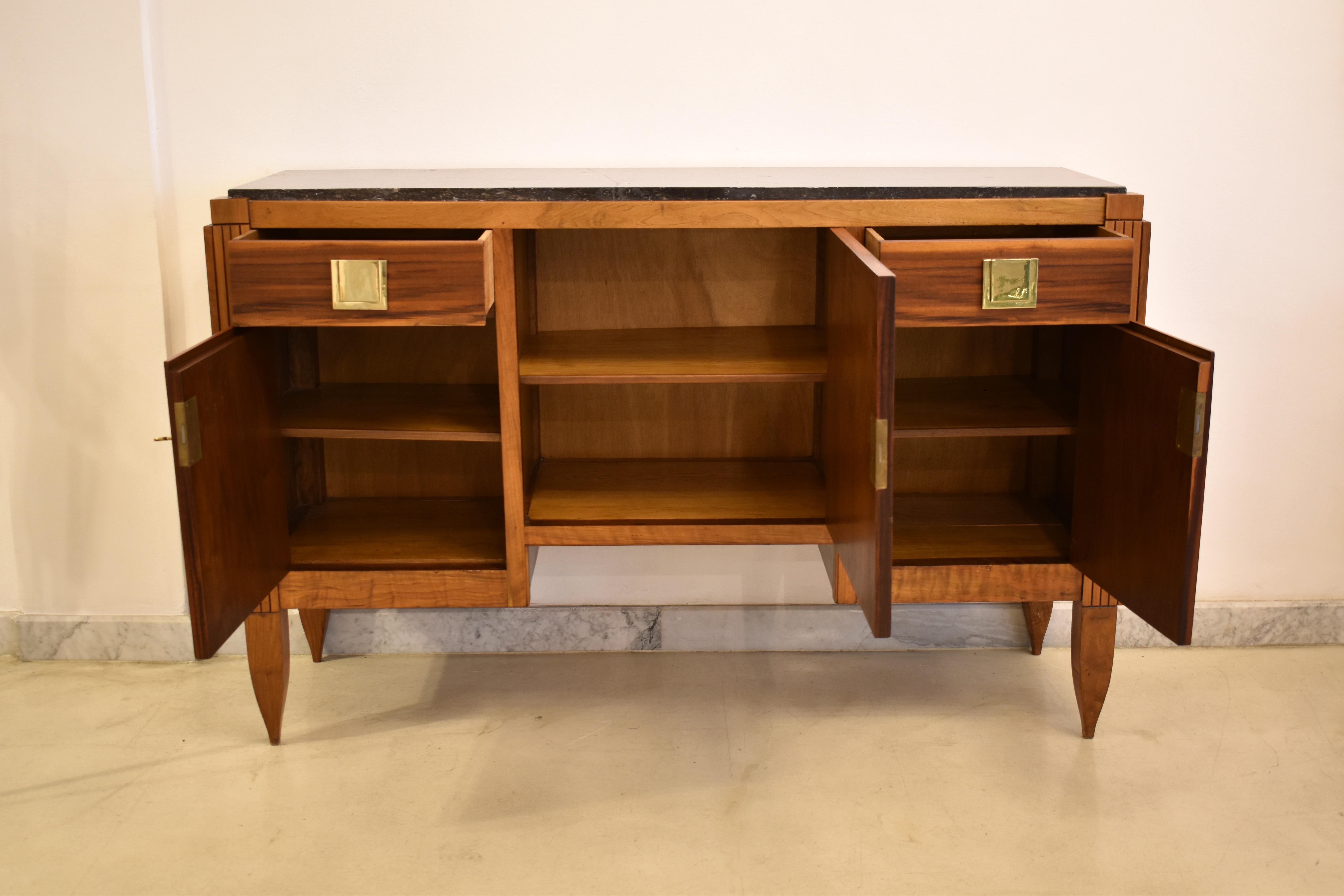 Pelle Buffet francese in legno degli anni '30 di André Sornay in vendita