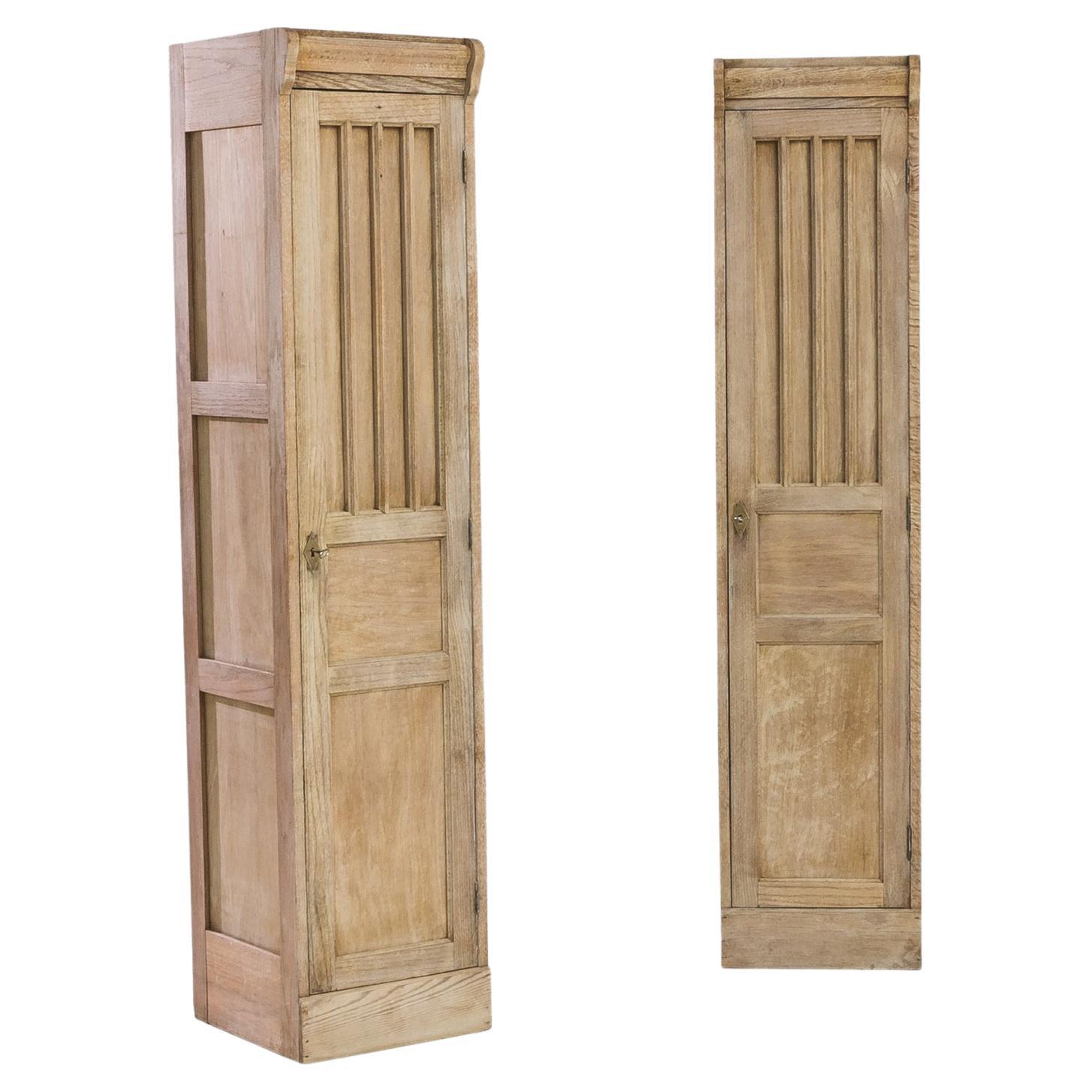 1930s French Wooden Cabinets, a Pair