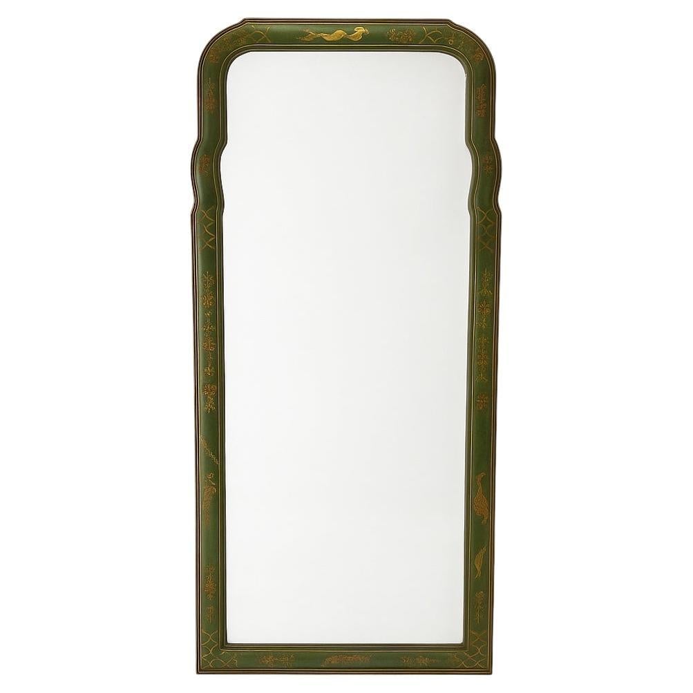 1930s Friedman Bros. Green Chinoiserie Colonial Williamsburg Restoration Wall Mi For Sale