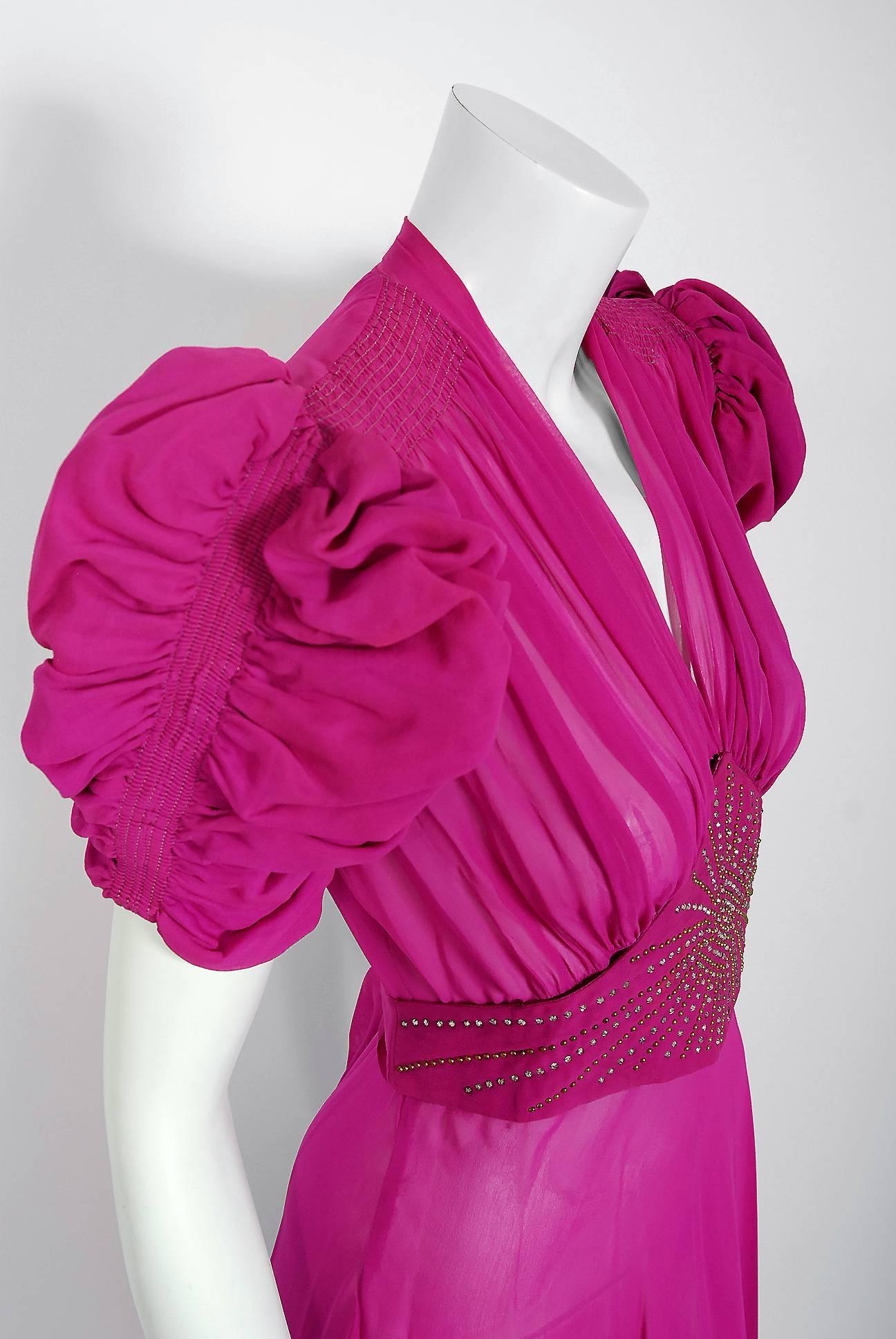 pink rhinestone dress