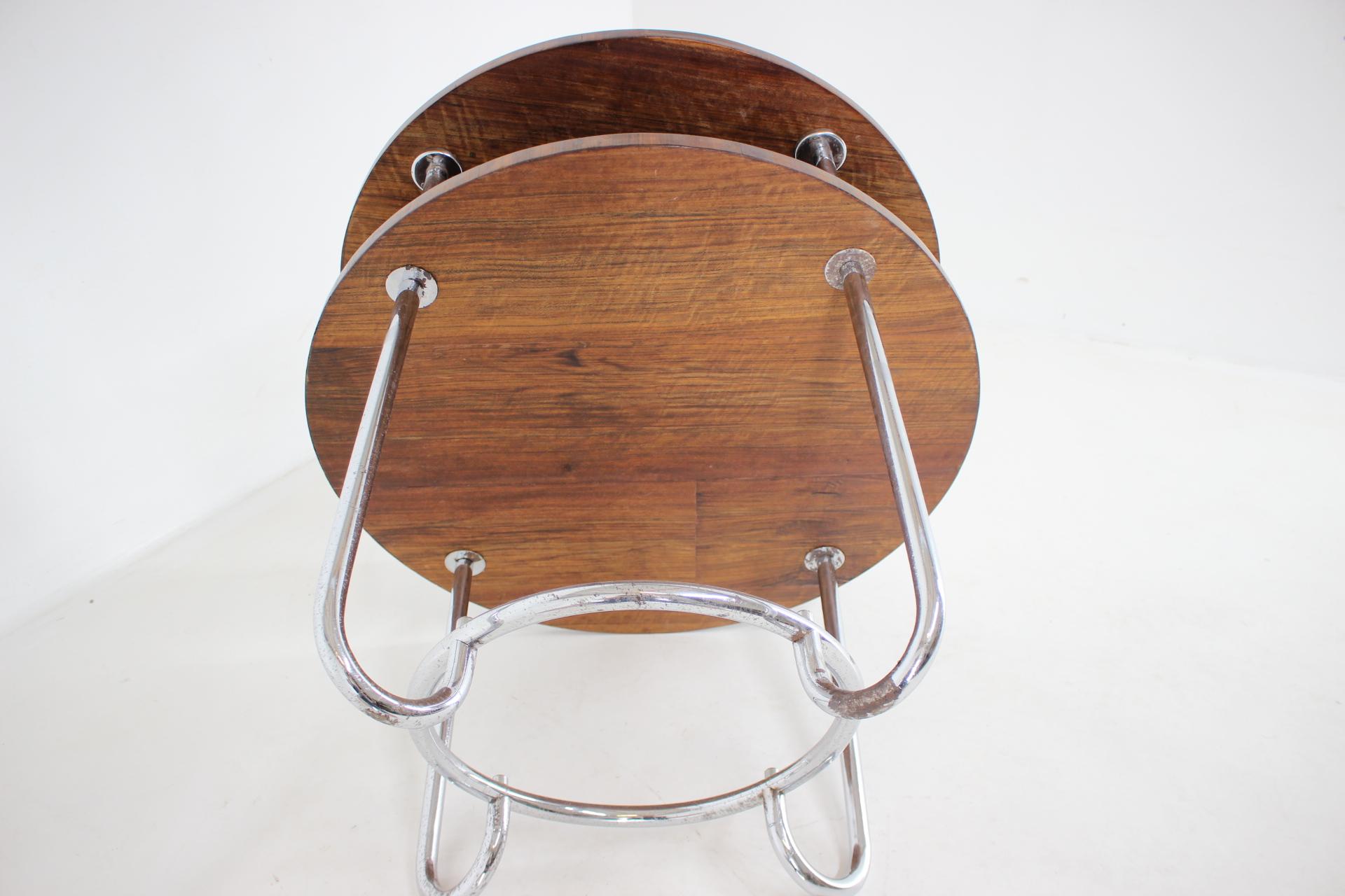 1930s Functionalist Coffee or Side Table, Czechoslovakia For Sale 4