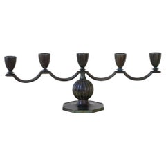 1930s GAB Bronze Candleholder