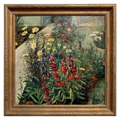 1930's Garden Painting by Richard Kollorsz