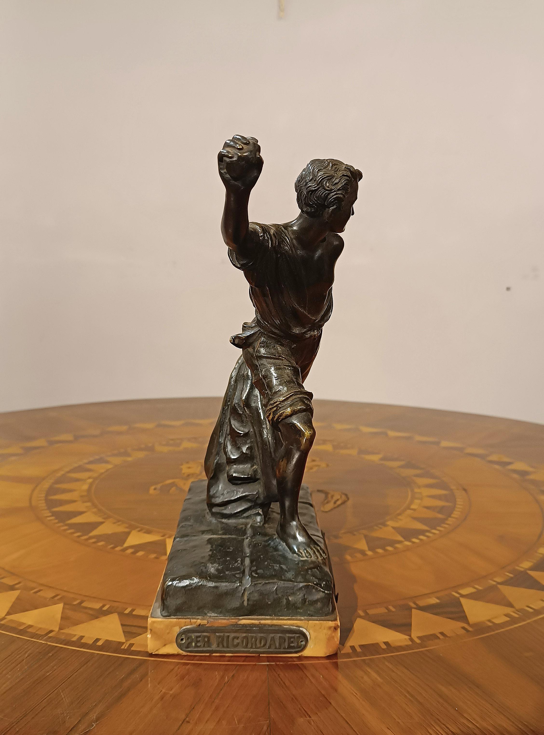 1930s GENOESE SMALL BRONZE STATUE 