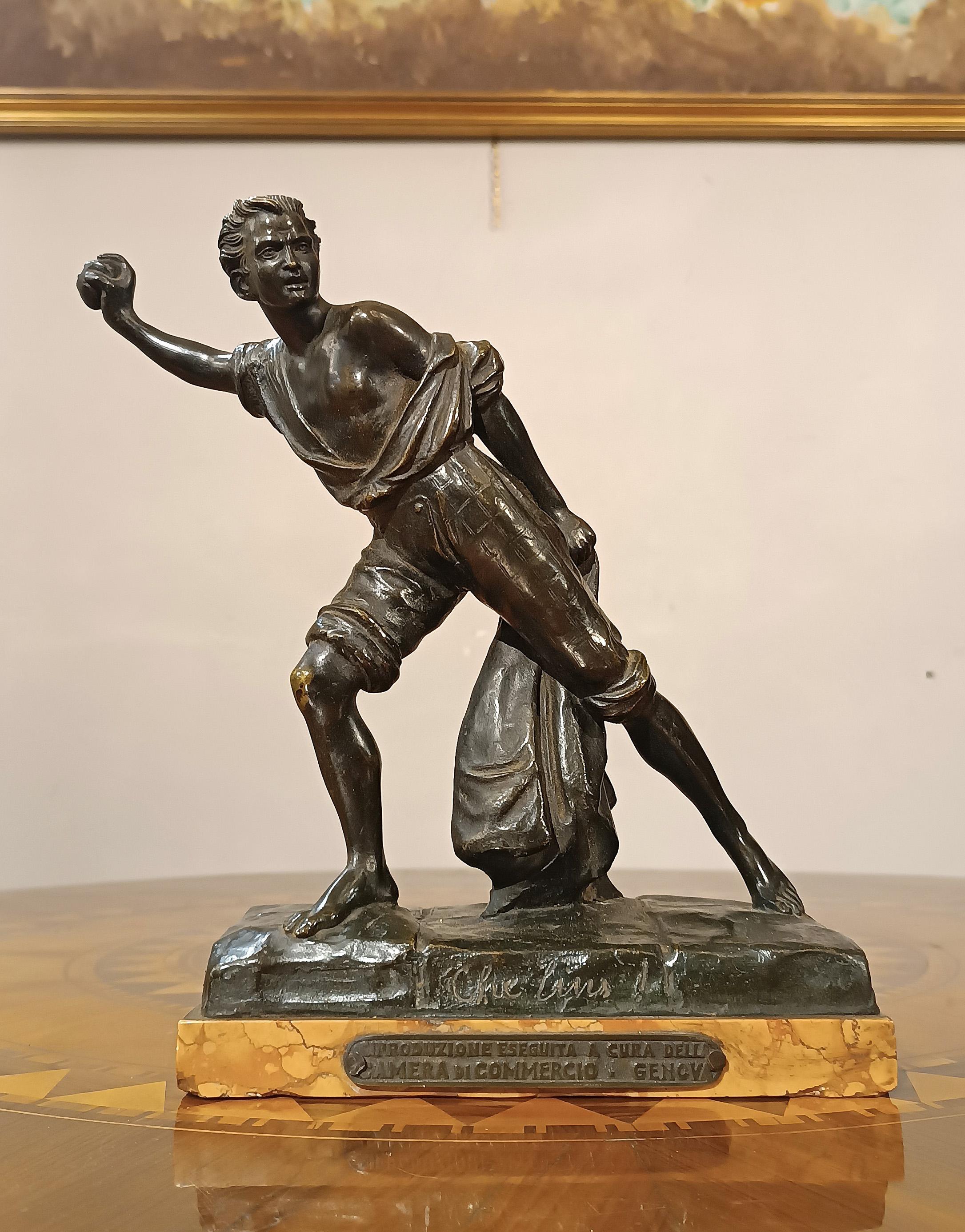 1930s GENOESE SMALL BRONZE STATUE 
