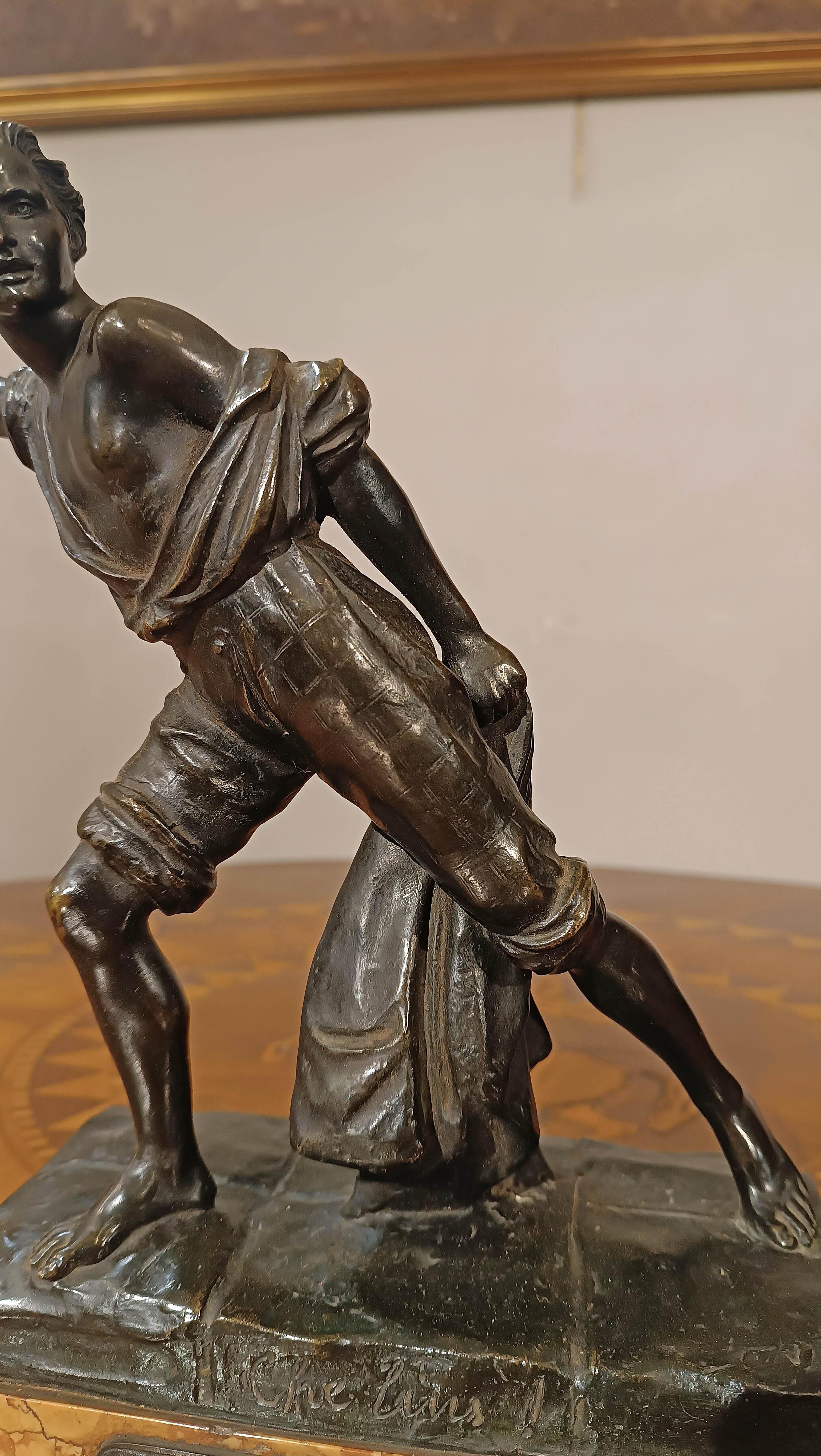 20th Century 1930s GENOESE SMALL BRONZE STATUE 
