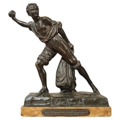 1930er Jahre GENOESE KLEINE BRONZE-STAATUE "CHE L'INSE!"