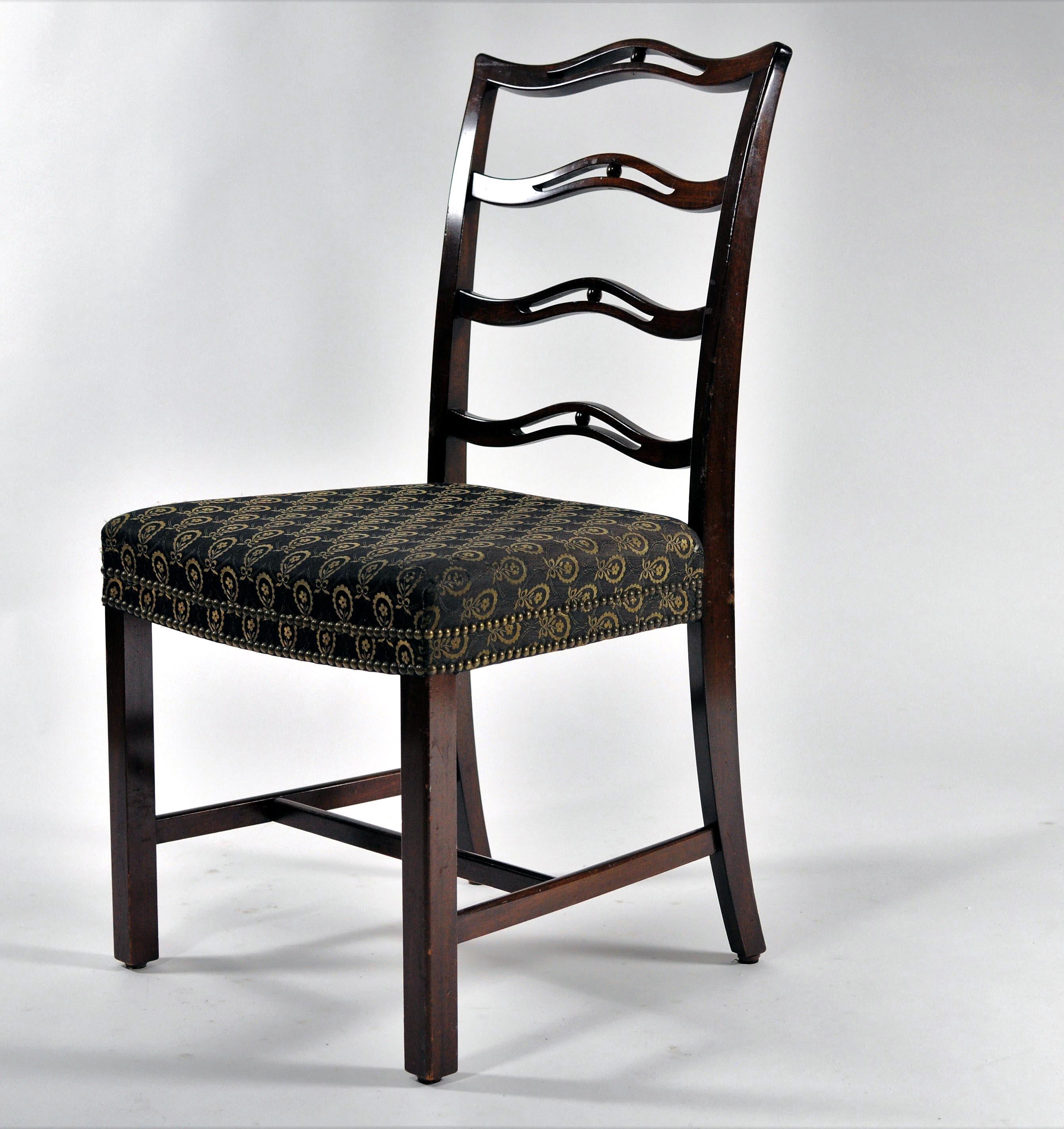 Mid-20th Century 1930s Georg Kofoed Set of Six Danish Mahogany Dining Chairs For Sale