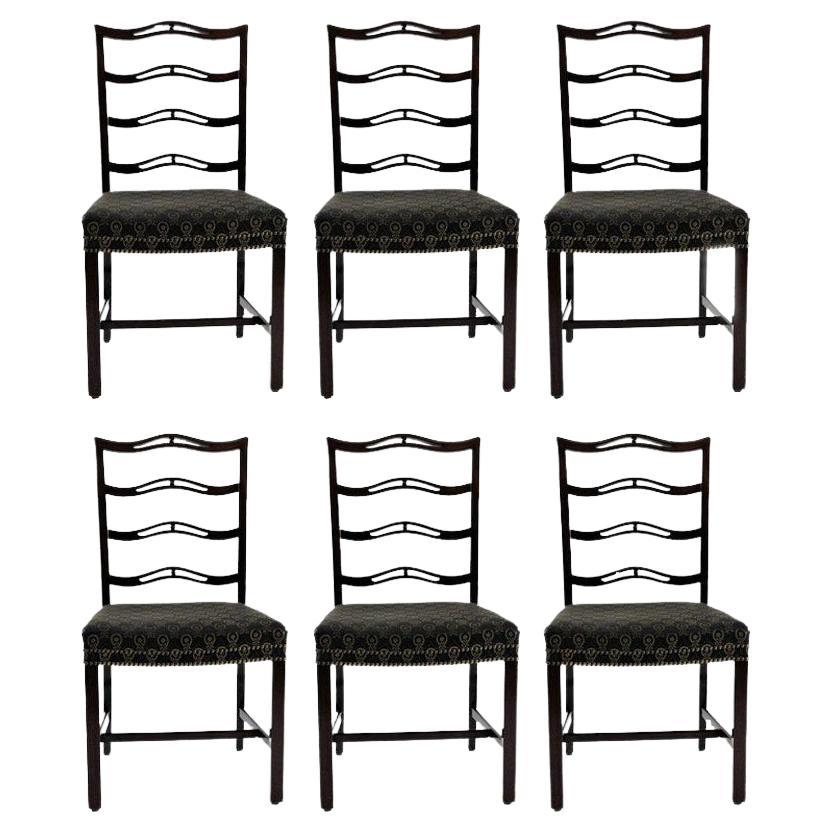 1930s Georg Kofoed Set of Six Danish Mahogany Dining Chairs For Sale