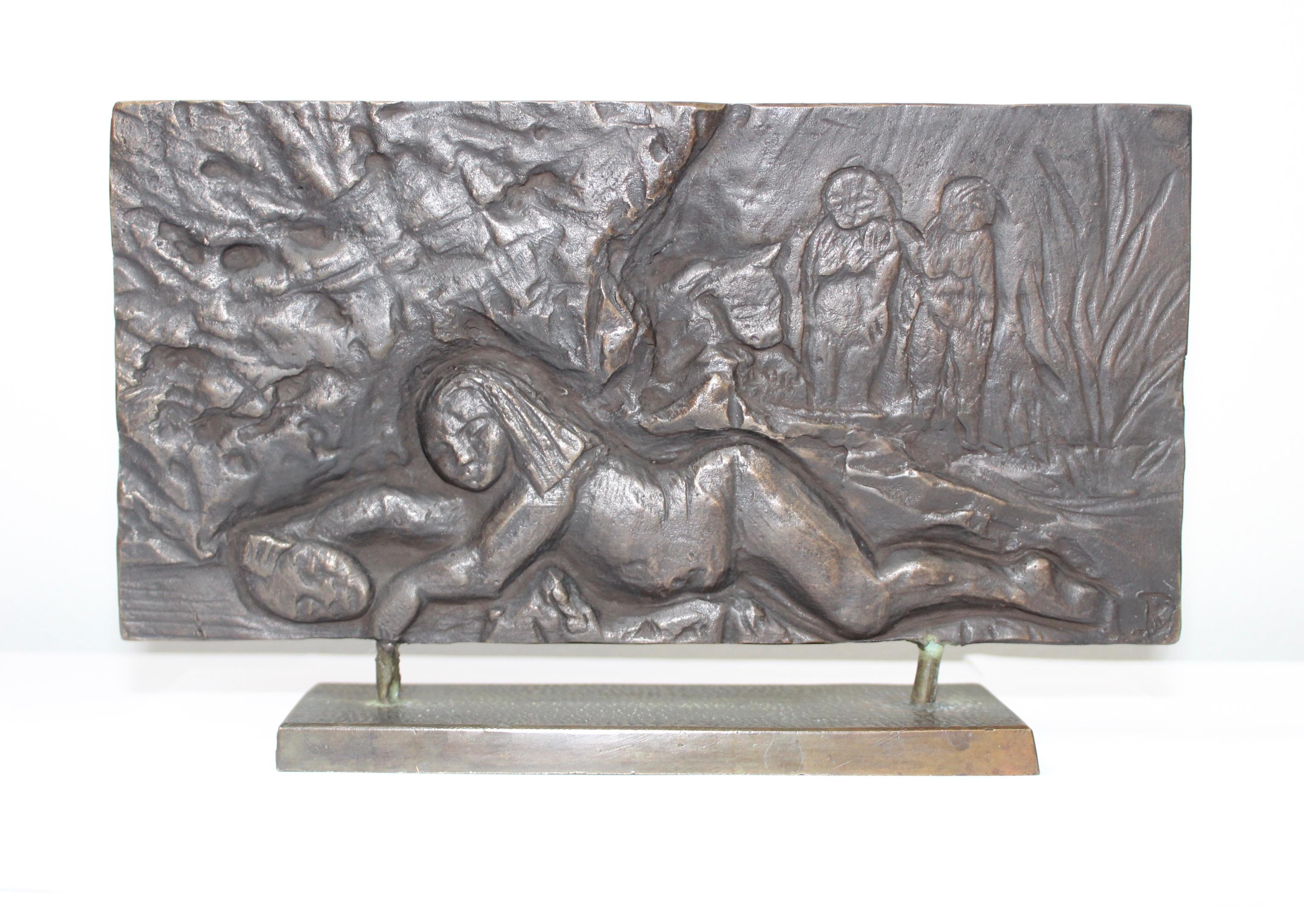 1930s German abstract bronze sculpture by Kloppenheimer-Friedrich, Dora.