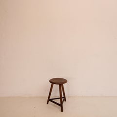 1930`s German Industrial AMA Tripod Wooden Stool