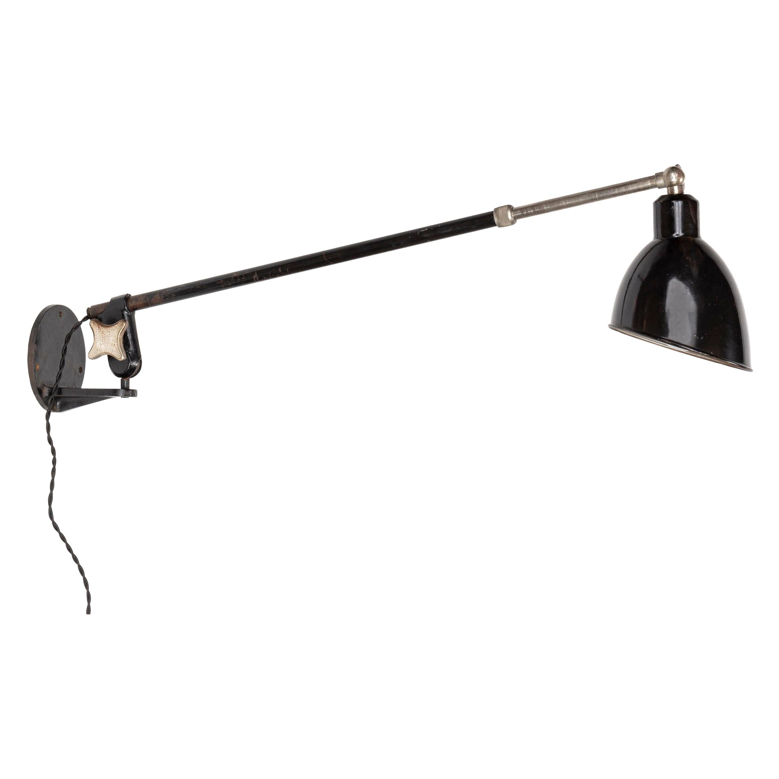 1930s German Telescoping Wall Lamp by Christian Dell for Bünte & Remmler