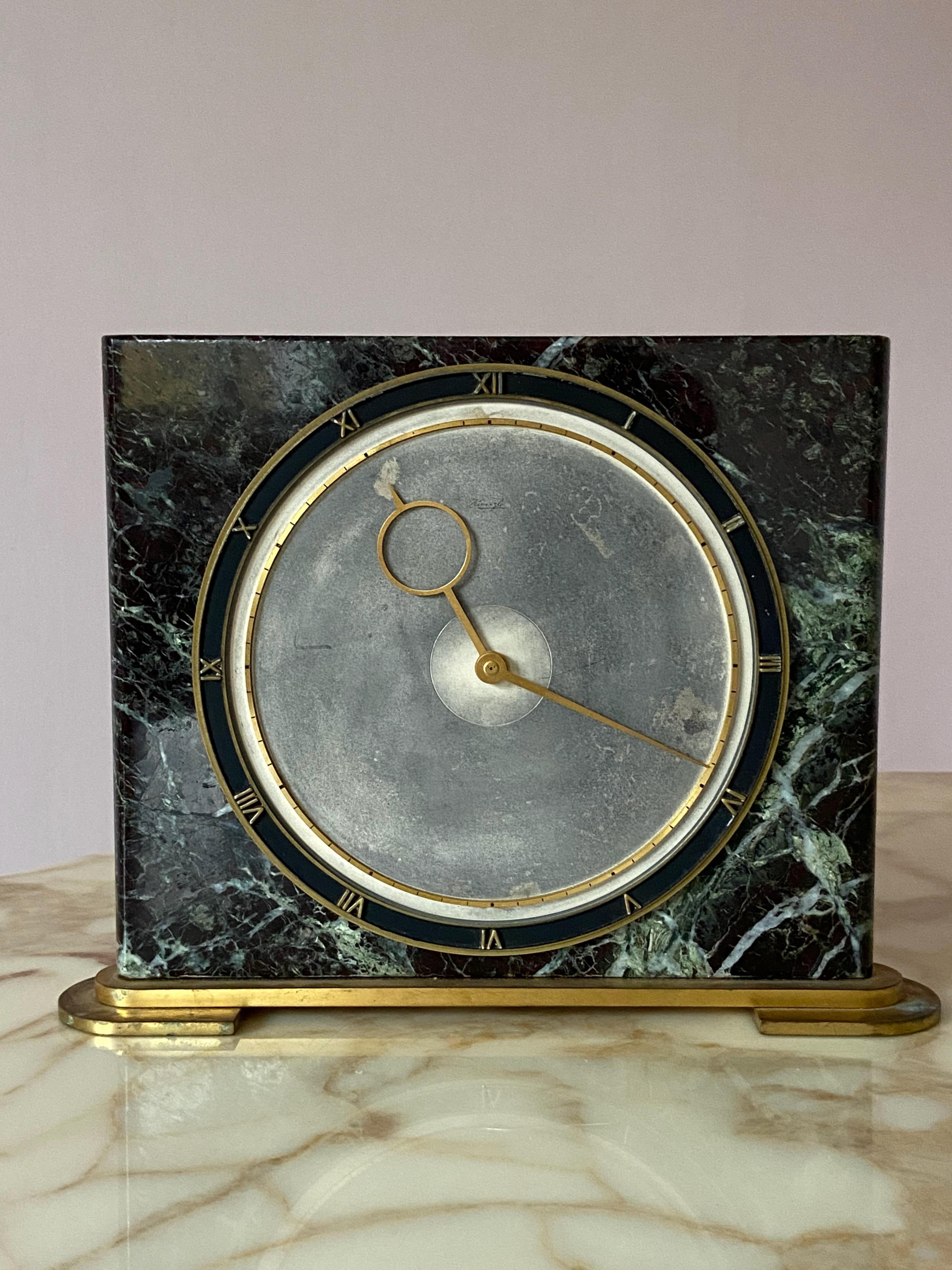 1930s GermanArt Deco Kienzle Marble Desk Clock, Design Heinrich Möller 7