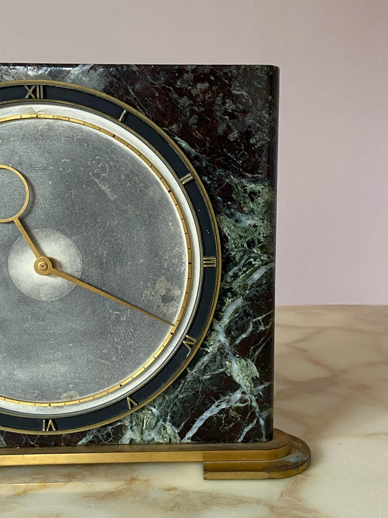 1930s GermanArt Deco Kienzle Marble Desk Clock, Design Heinrich Möller For Sale 2