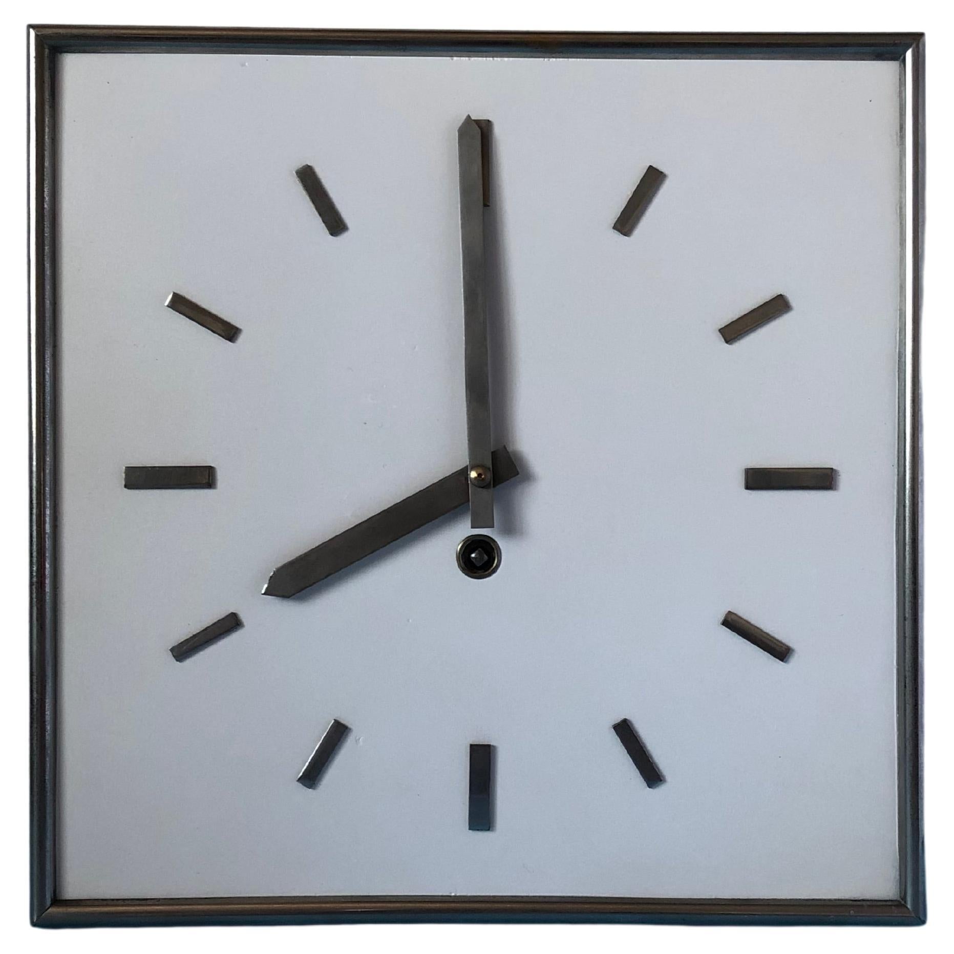 - Germany Kienzle wall clock from 1930.
- The clock is mechanical and they is wounding up with the key.
- The chimes were proffessionaly clean and setting.
- The case is from metal, dial is wooden with chrome hands and numbers
- Good original