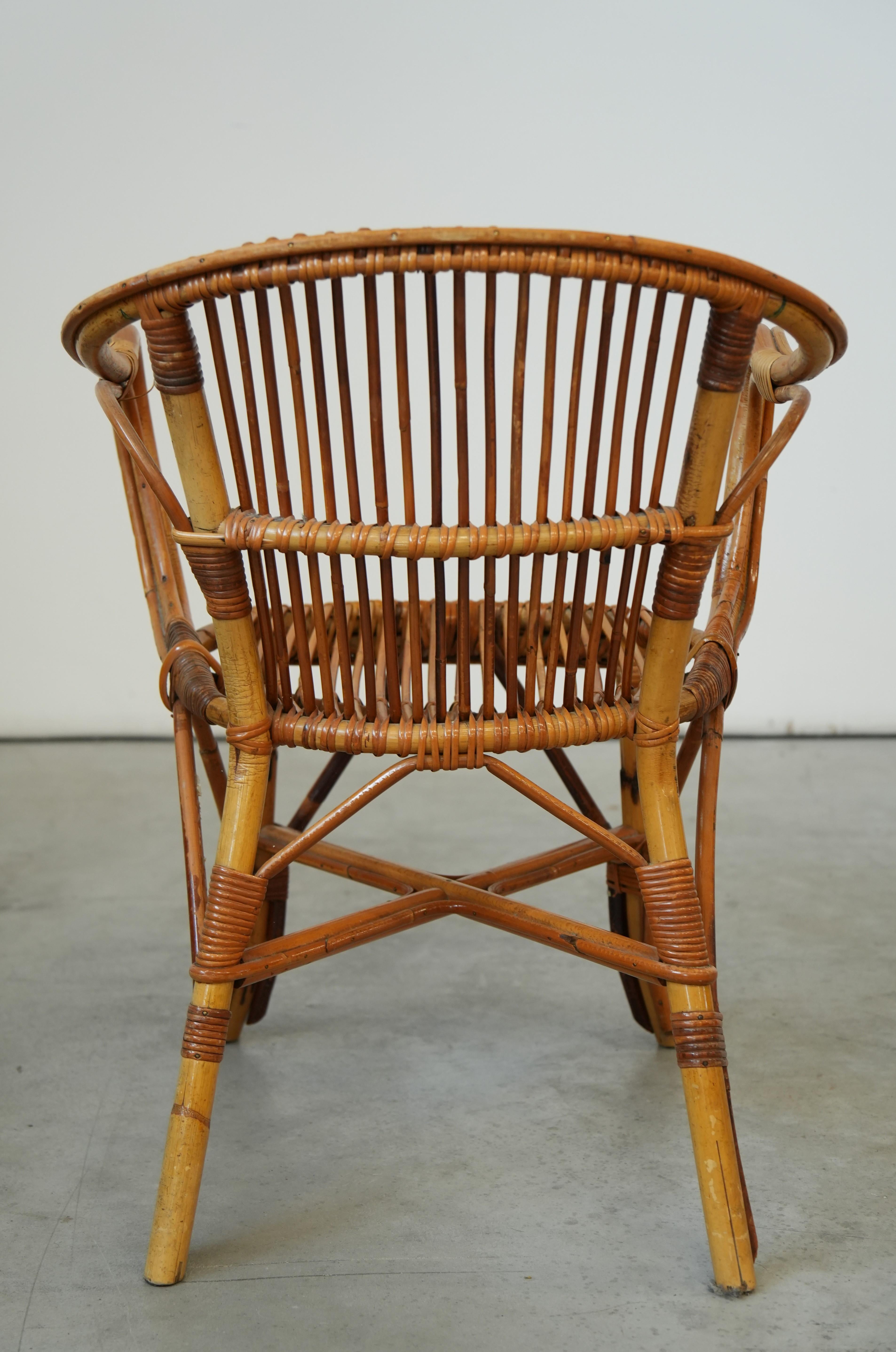 1930s Gervasoni M753 Rattan Garden Armchair - Italian Vintage Elegance 2