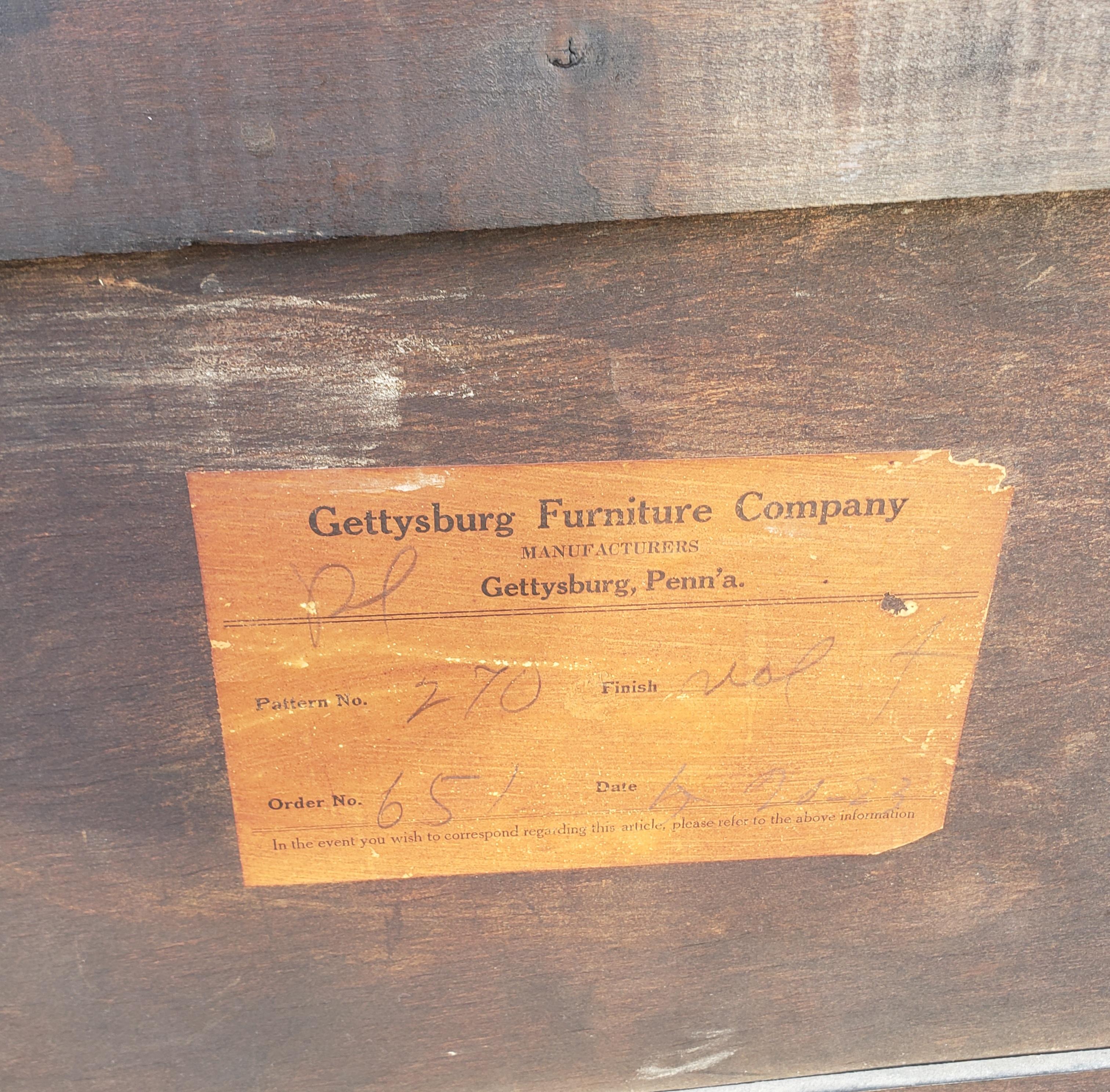 1930s Gettysburg Furniture Co. Art Deco Rolling Mahogany Credenza Buffet Server 1