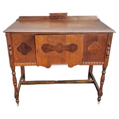 Antique 1930s Gettysburg Furniture Co. Art Deco Rolling Mahogany Credenza Buffet Server