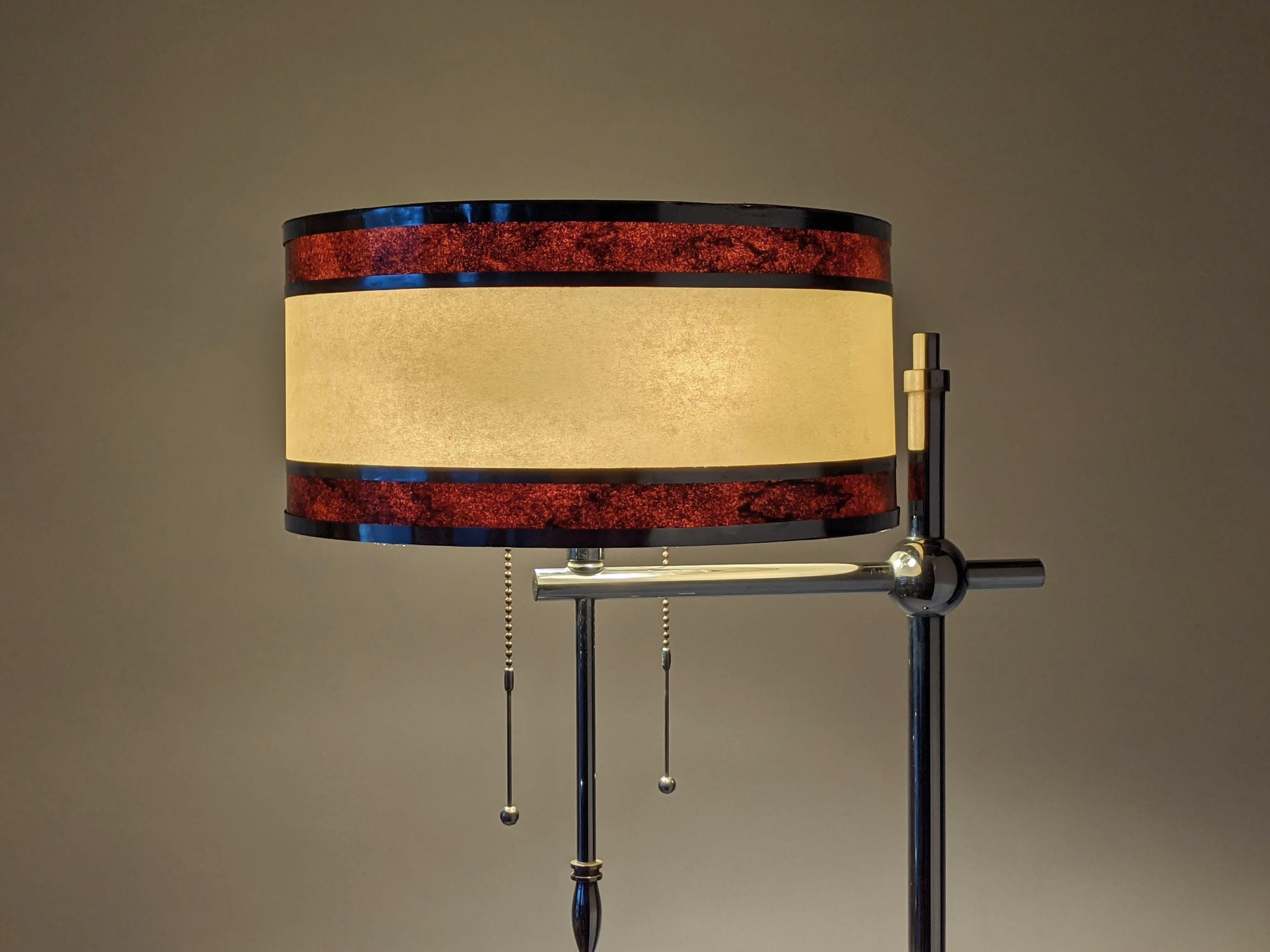 American 1930s Gilbert Rohde Attributed Art Deco Telescopic Floor Lamp, USA