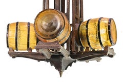 1930s Gill Glass Barrel Chandelier