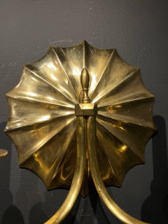 1930 Bronce Dorado Sunburst Apliques 2 Luces