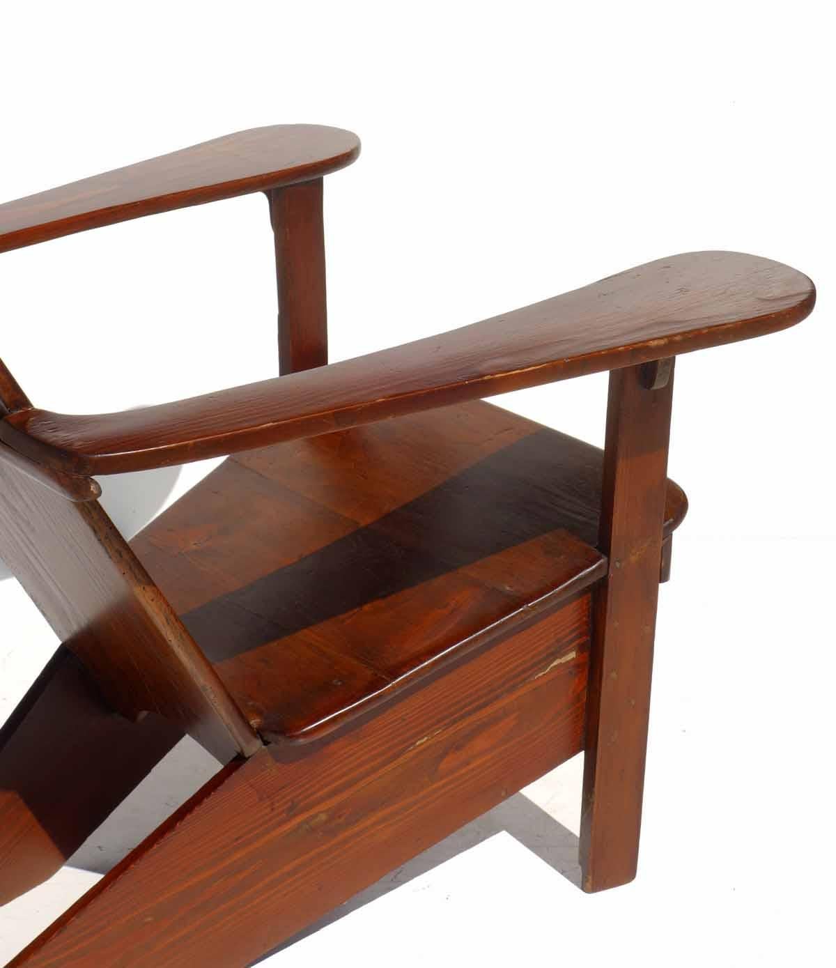 1930s Gino Levi Montalcini Italian Design Rationalist Wood Lounge Chair For Sale 4