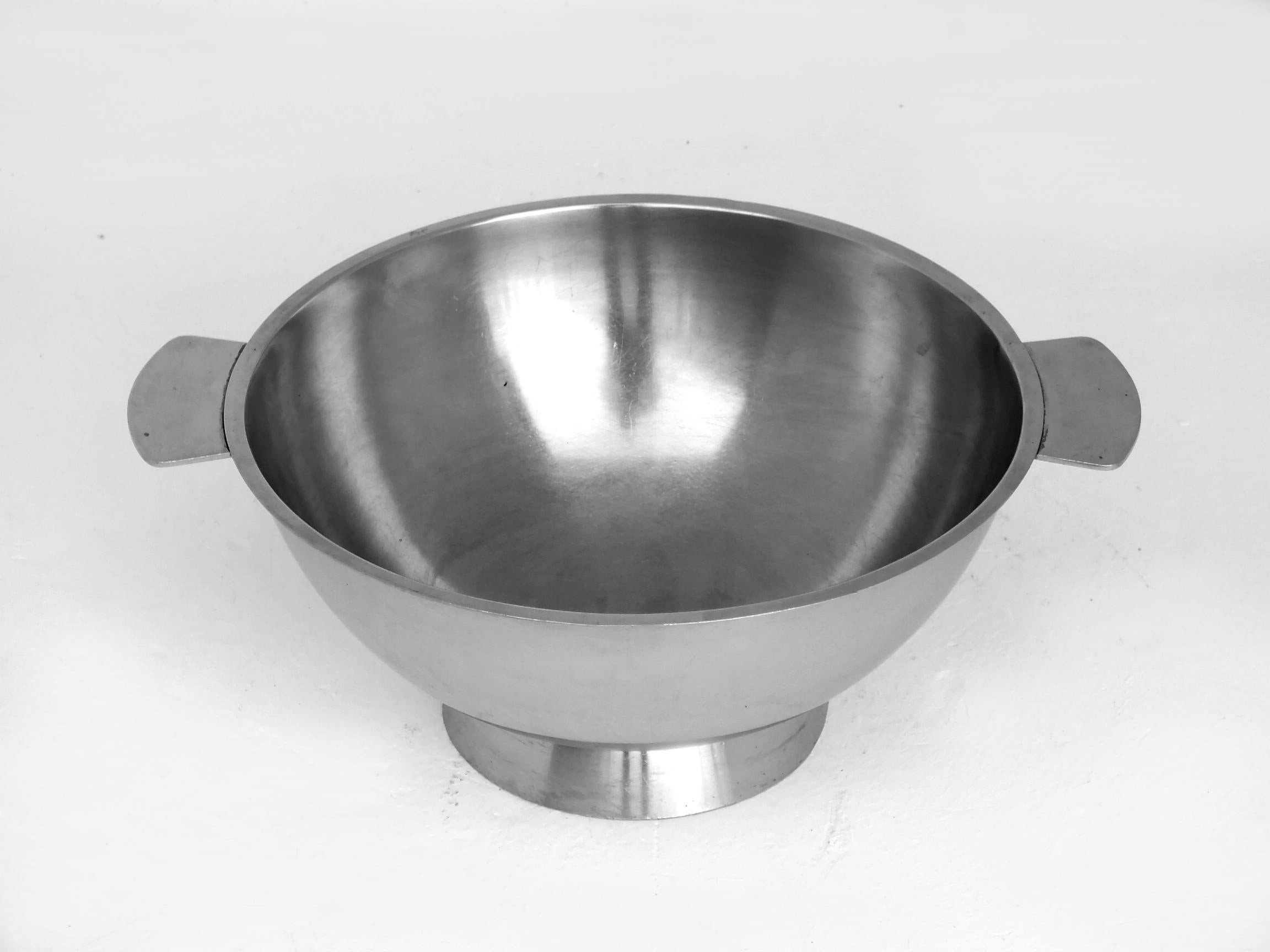 Stainless Steel 1930s Gio' Ponti Design for Arthur Krupp Milano Bowl For Sale