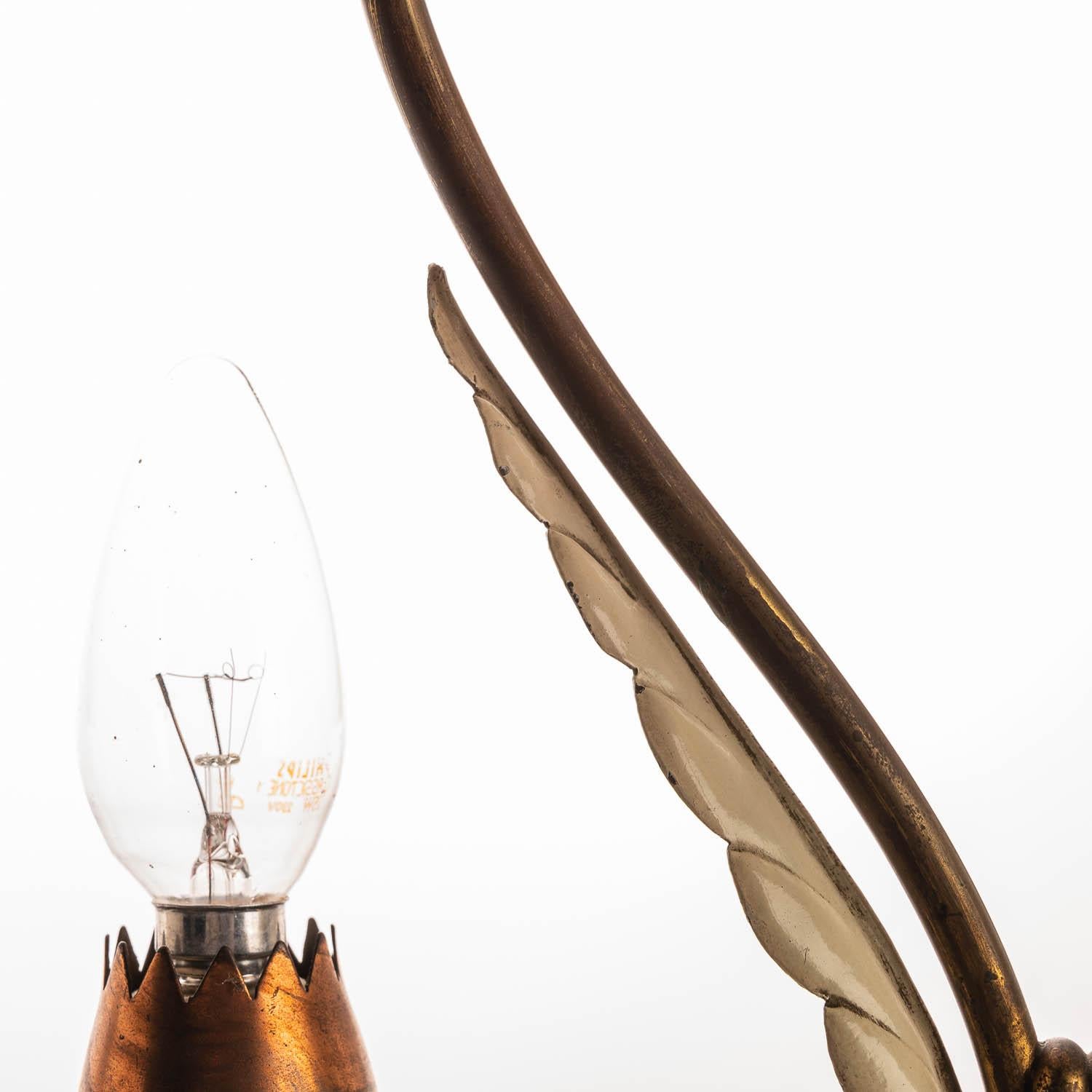 Italian 1930's Glass & Brass Lantern in Style of Fontana Arte For Sale