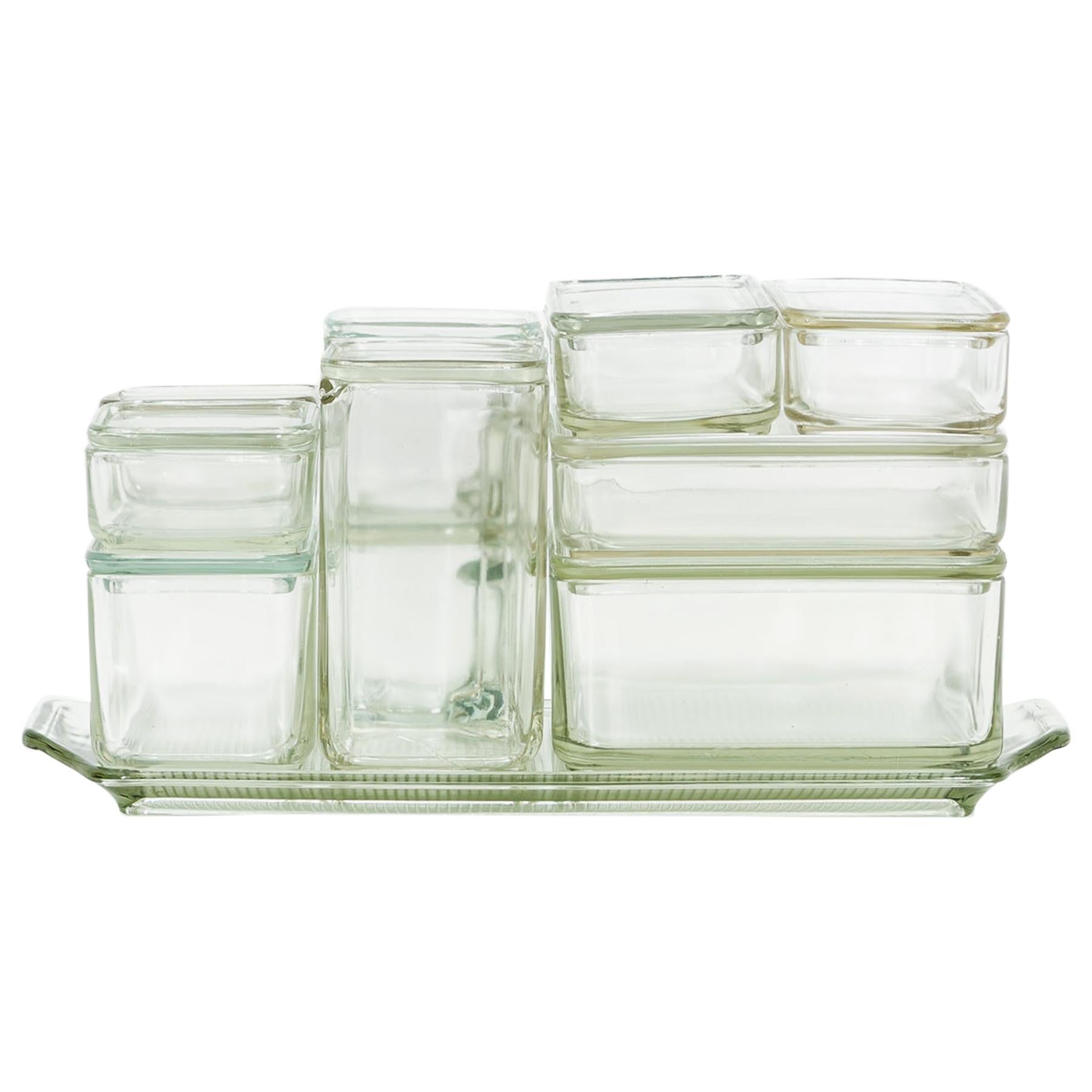 1930s Glass Containers by Wilhelm Wagenfeld